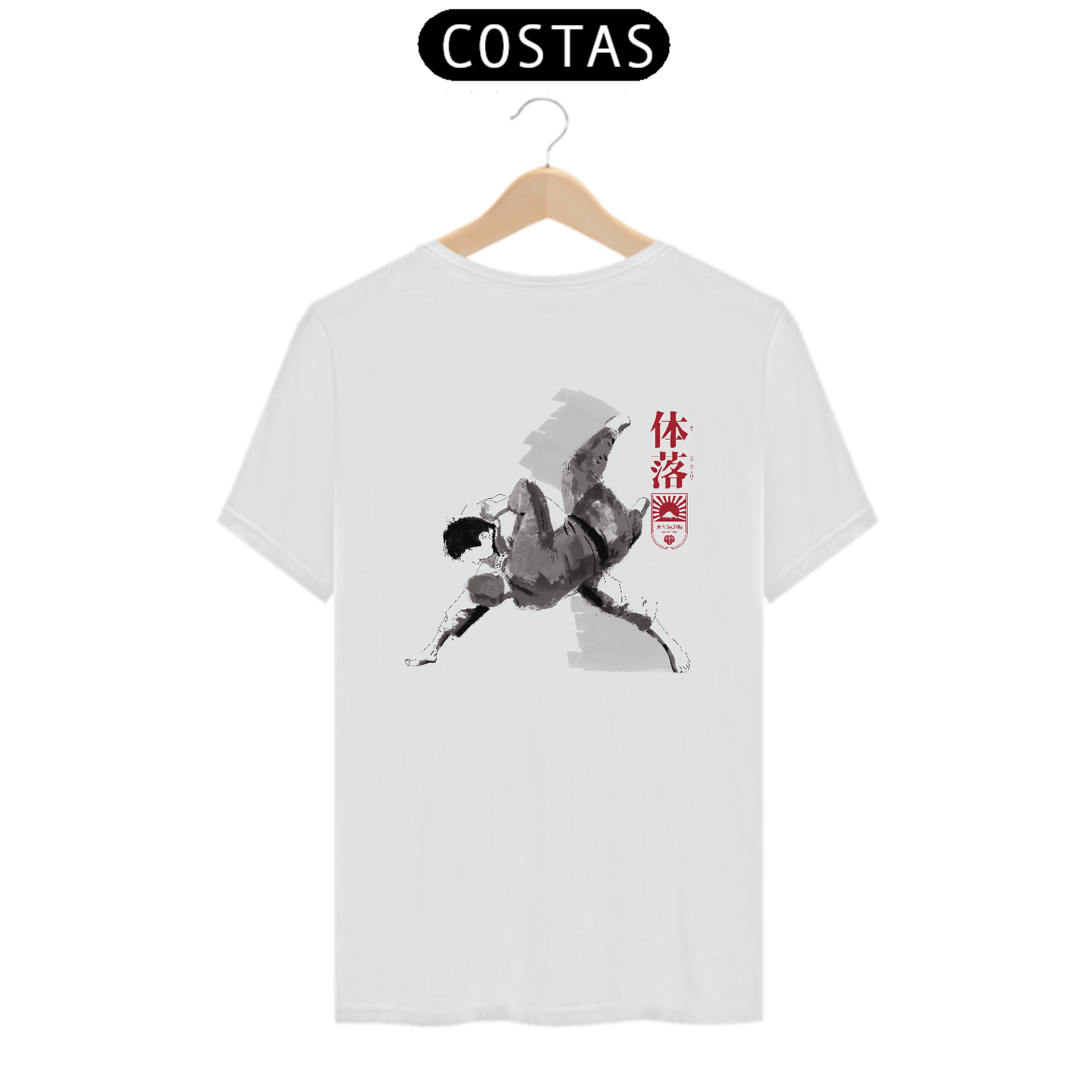 Nome do produto: Camiseta Branca Tecido Simples Tai Otoshi