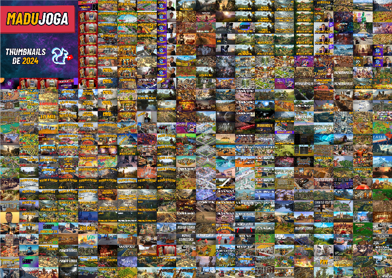 EXCLUSIVO - Thumbnails de 2024 – A Lore Visual do MaduJoga 