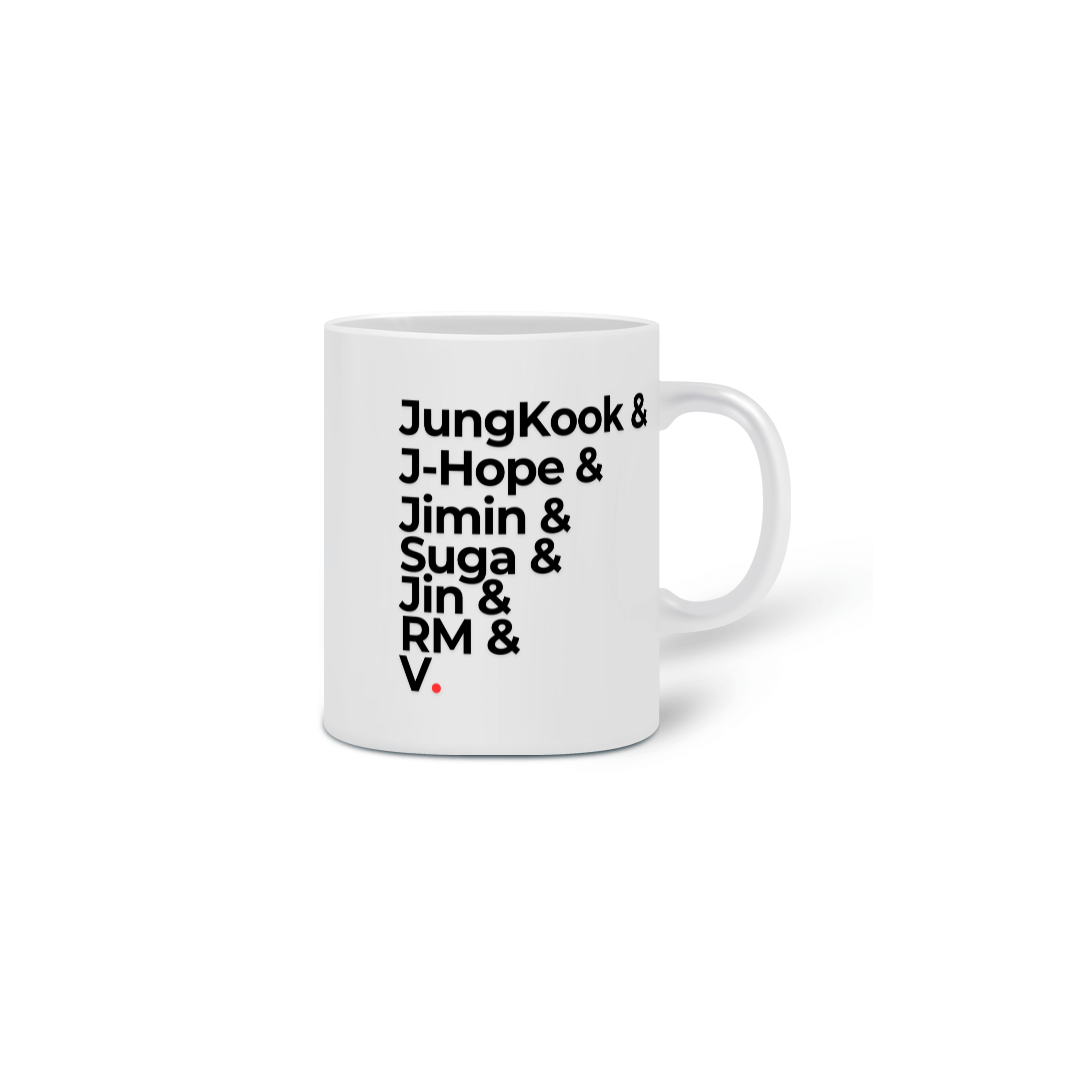 Nome do produto: Caneca- Bts integrantes