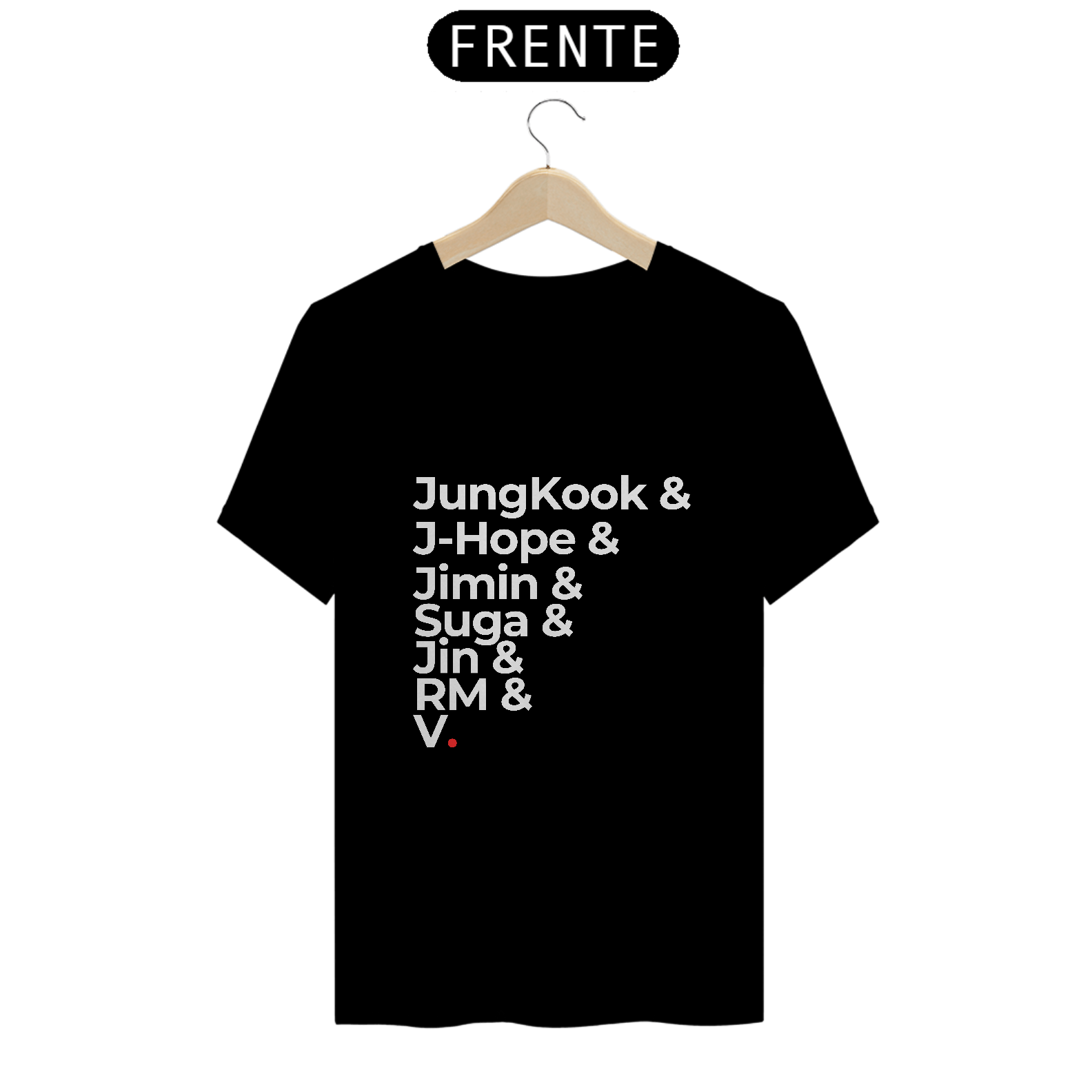 Nome do produto: Camiseta- Bts integrantes