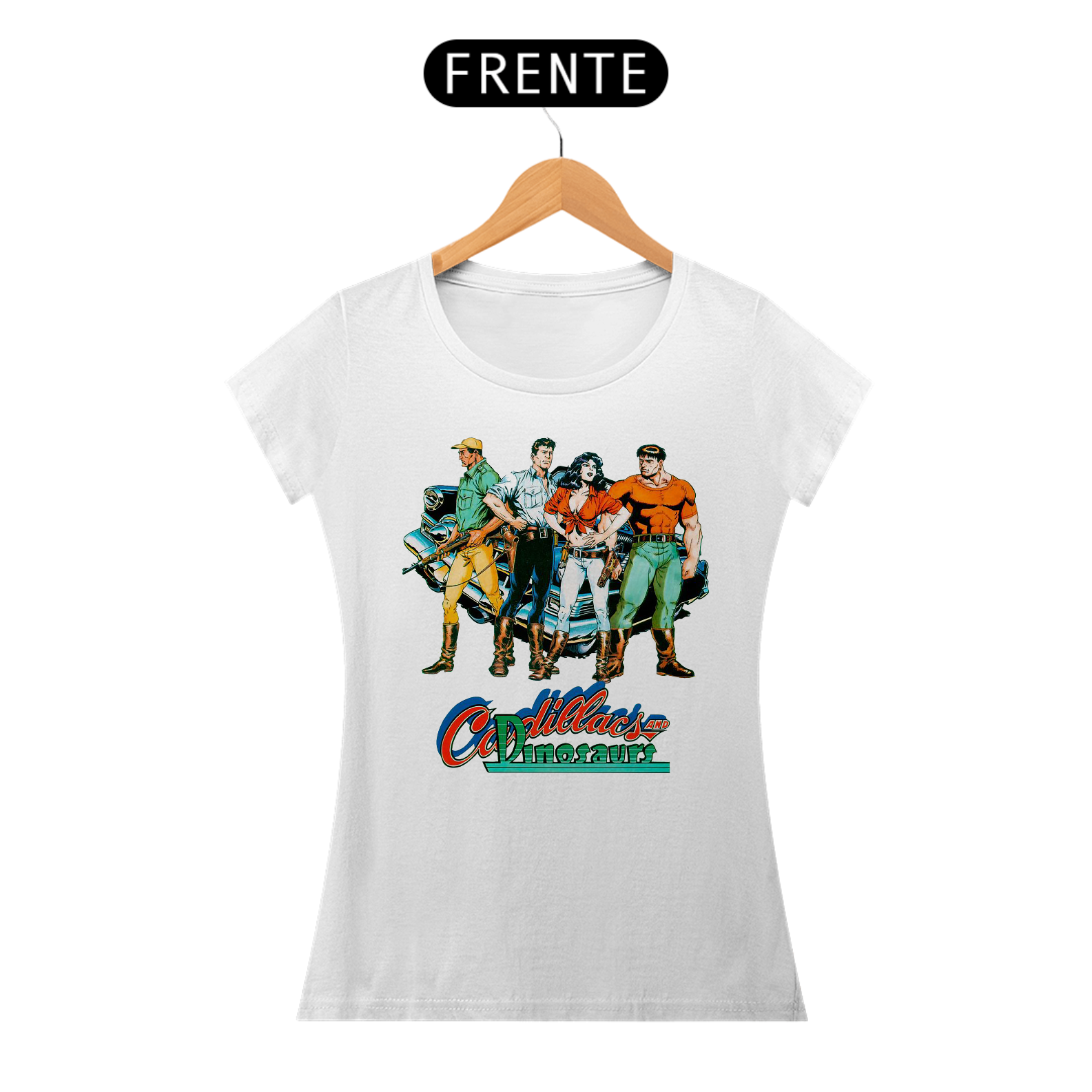 Nome do produto: Camiseta feminina Cadillacs and Dinosaurs