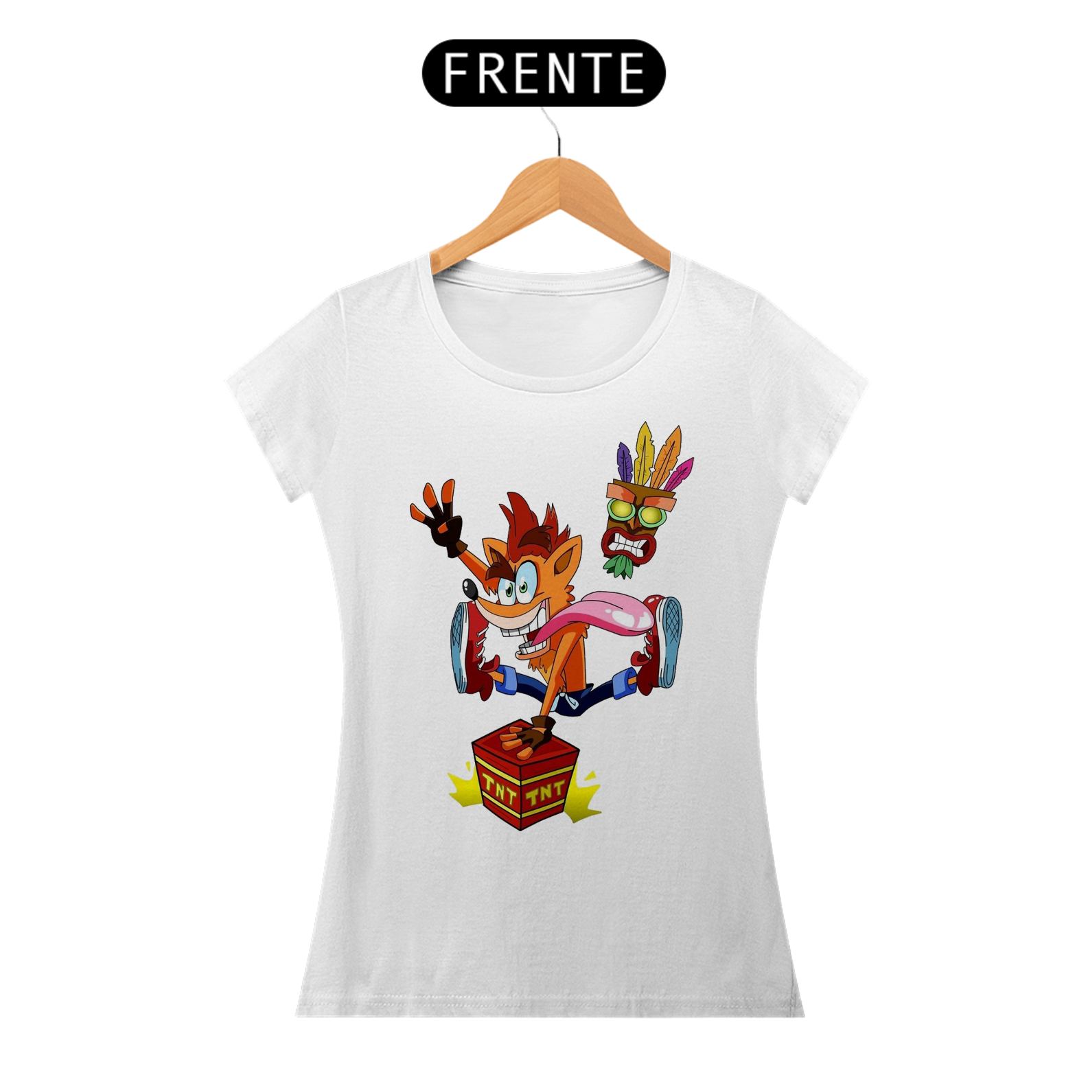 Nome do produto: Camiseta feminina Crash Bandicoot