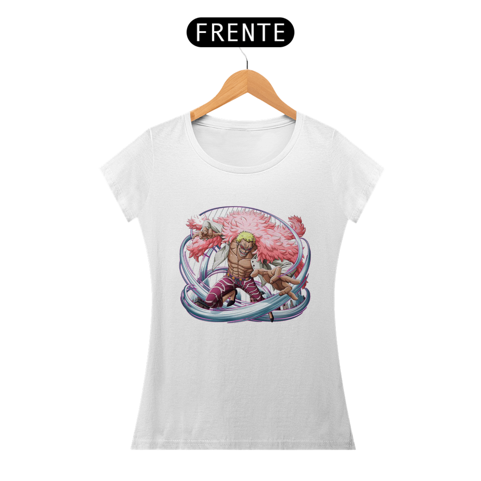 Nome do produto: Camiseta feminina Donquixote Doflamingo