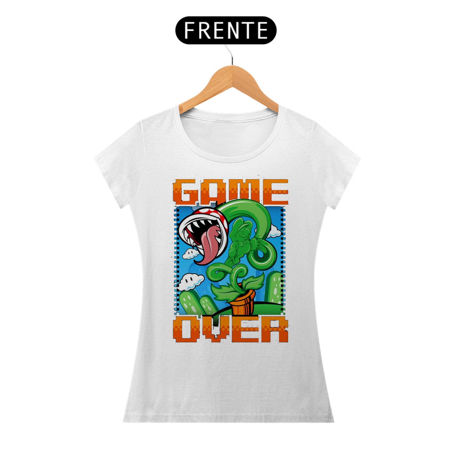 Nome do produto: Camiseta feminina Game Over