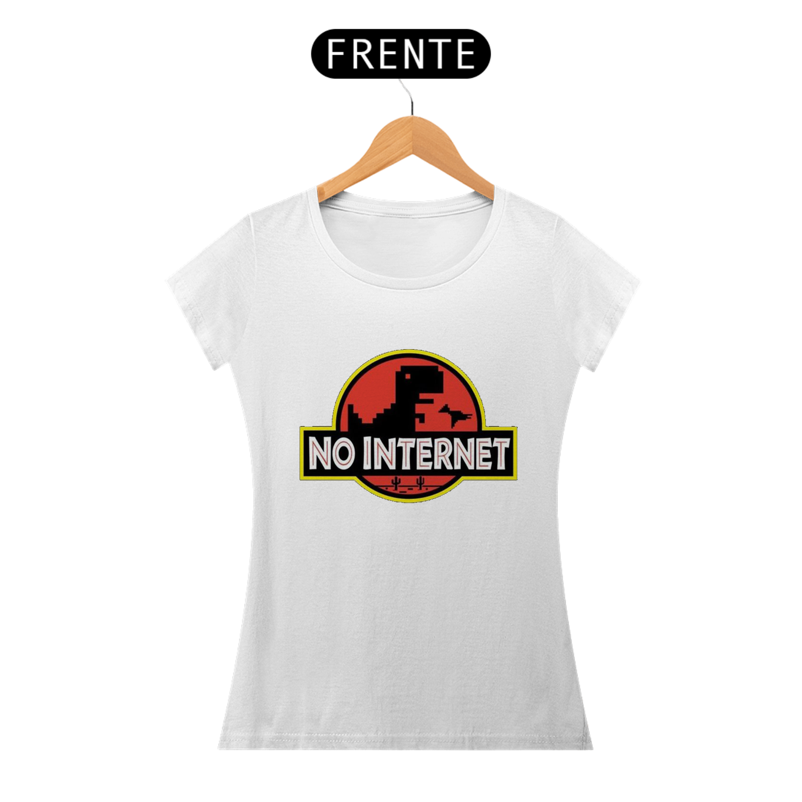 Nome do produto: Camiseta feminina No internet