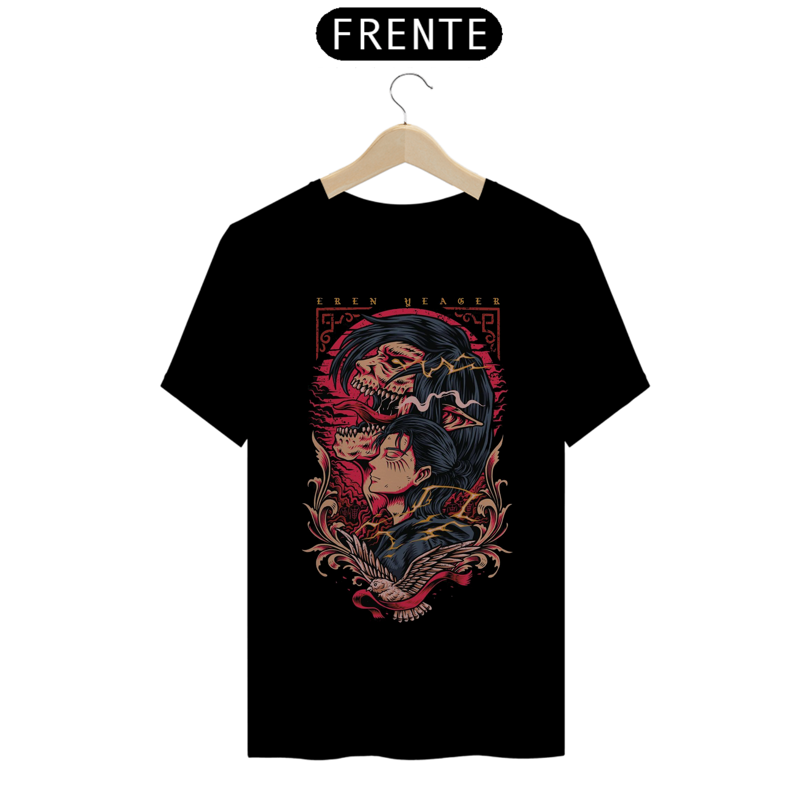 Nome do produto: Camiseta Eren Yeager | Attack on Titan