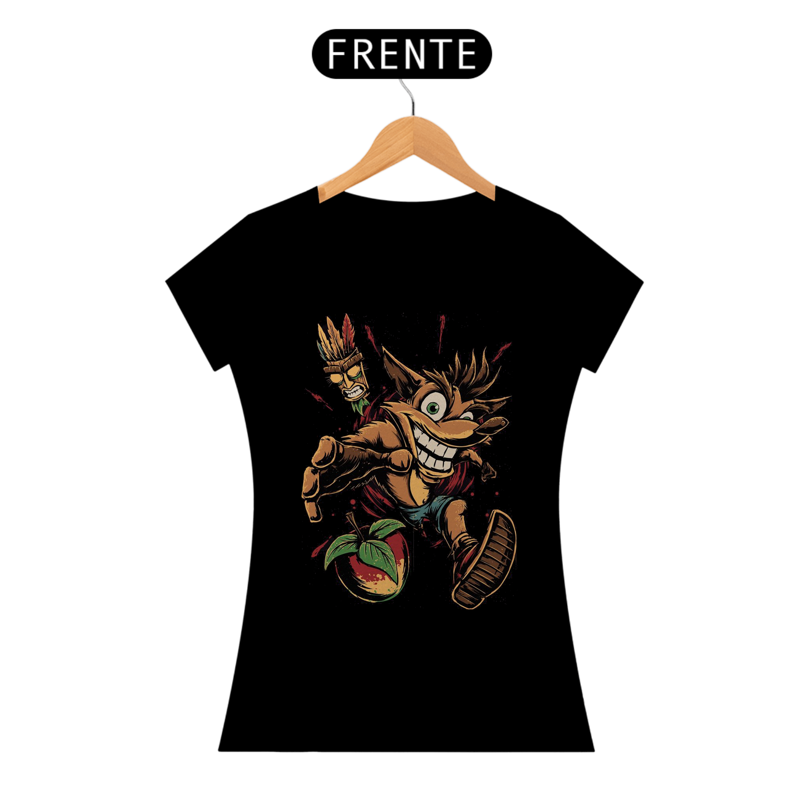 Nome do produto: Camiseta feminina Crash Bandicoot