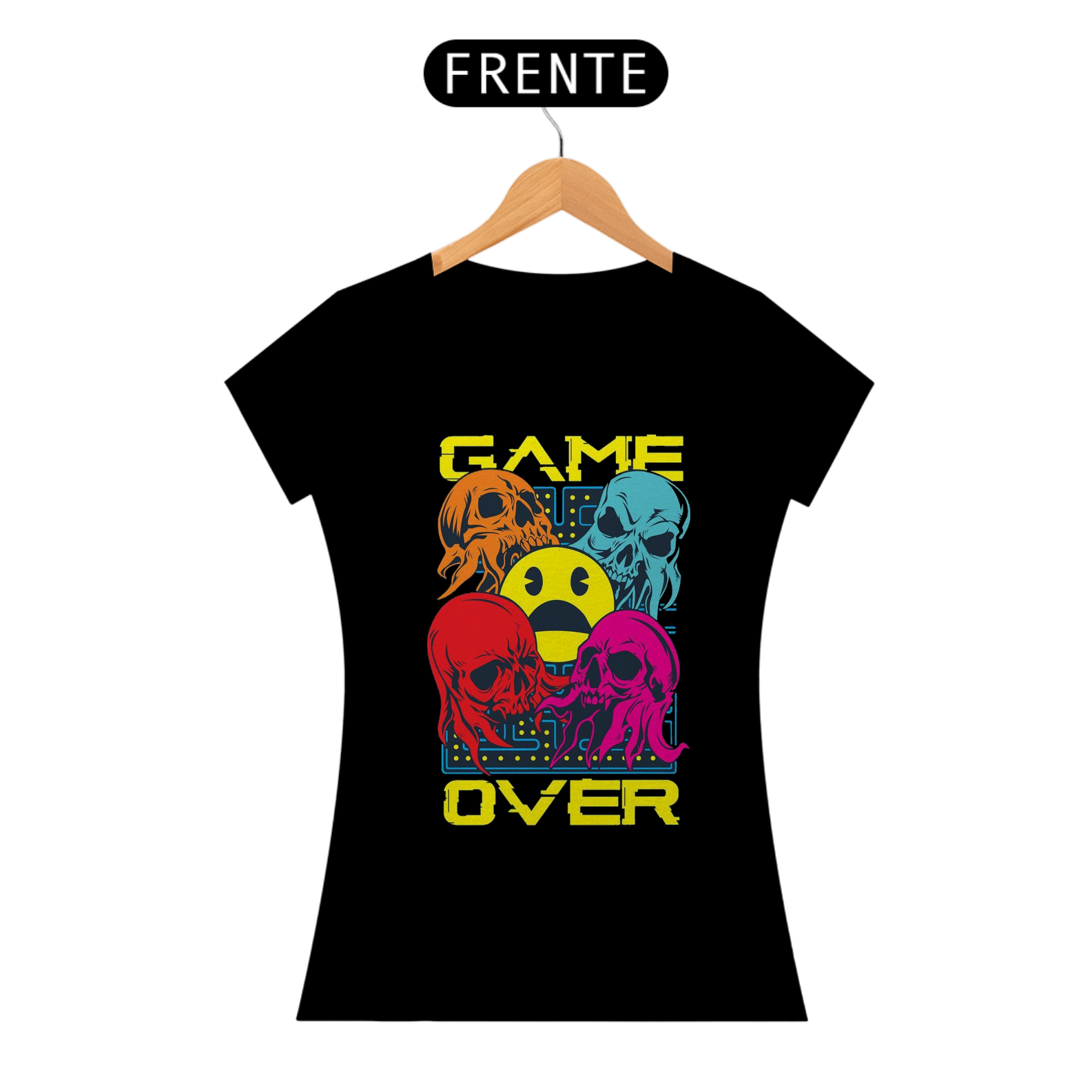 Nome do produto: Camiseta feminina Game Over