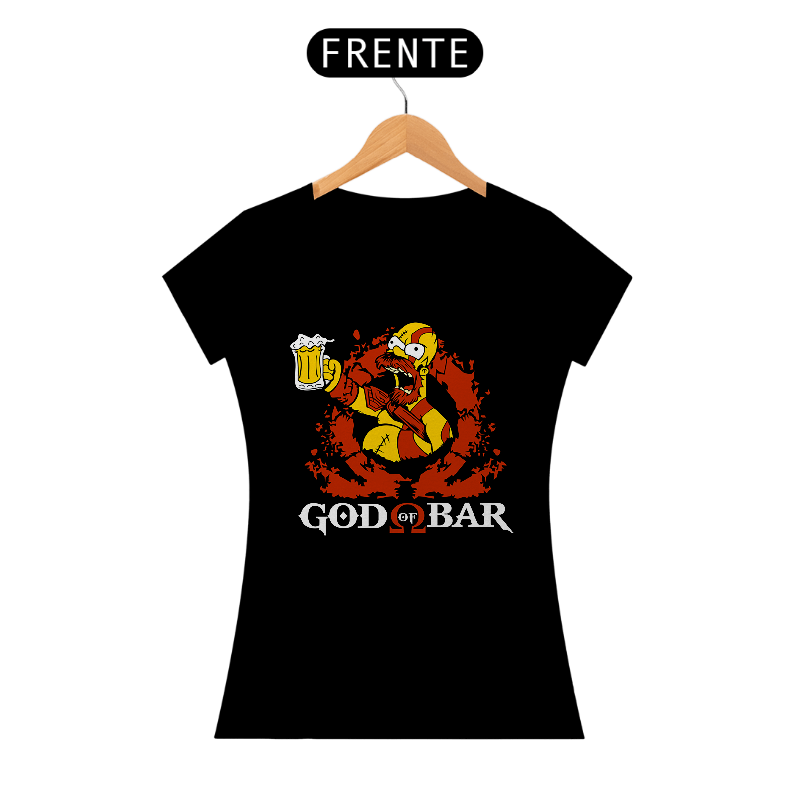 Nome do produto: Camiseta feminina God of bar
