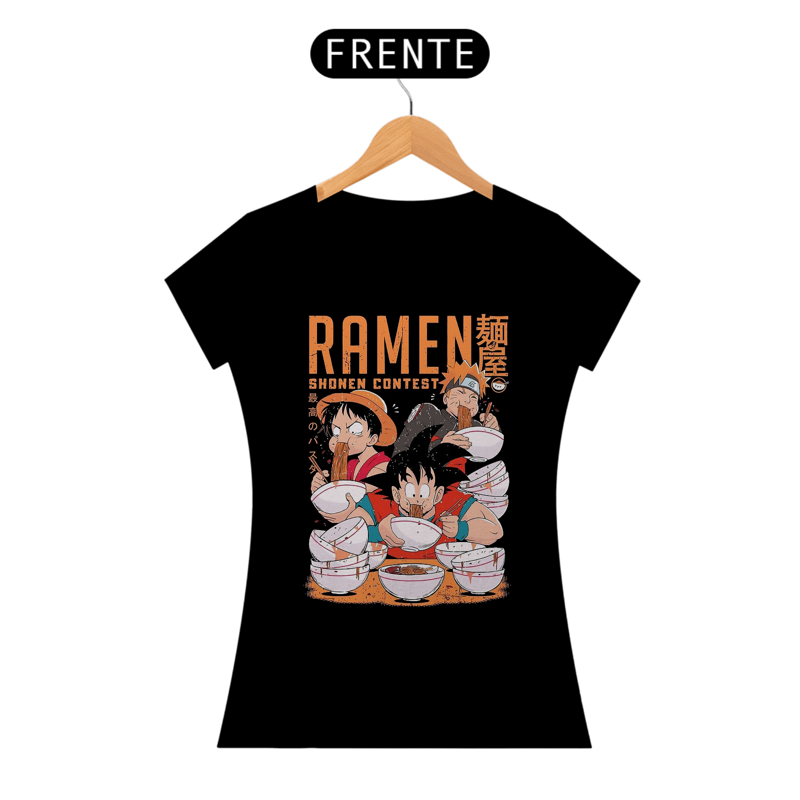 Nome do produto: Camiseta feminina Ramen anime