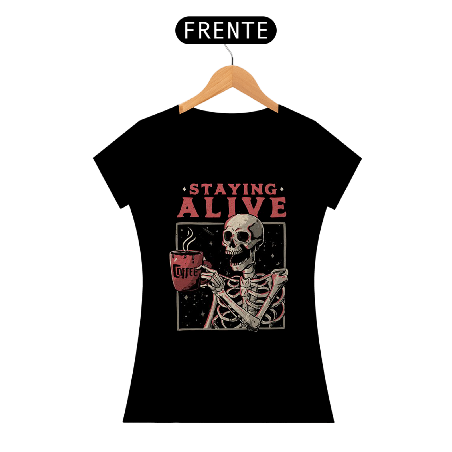 Nome do produto: Camiseta feminina Staying alive