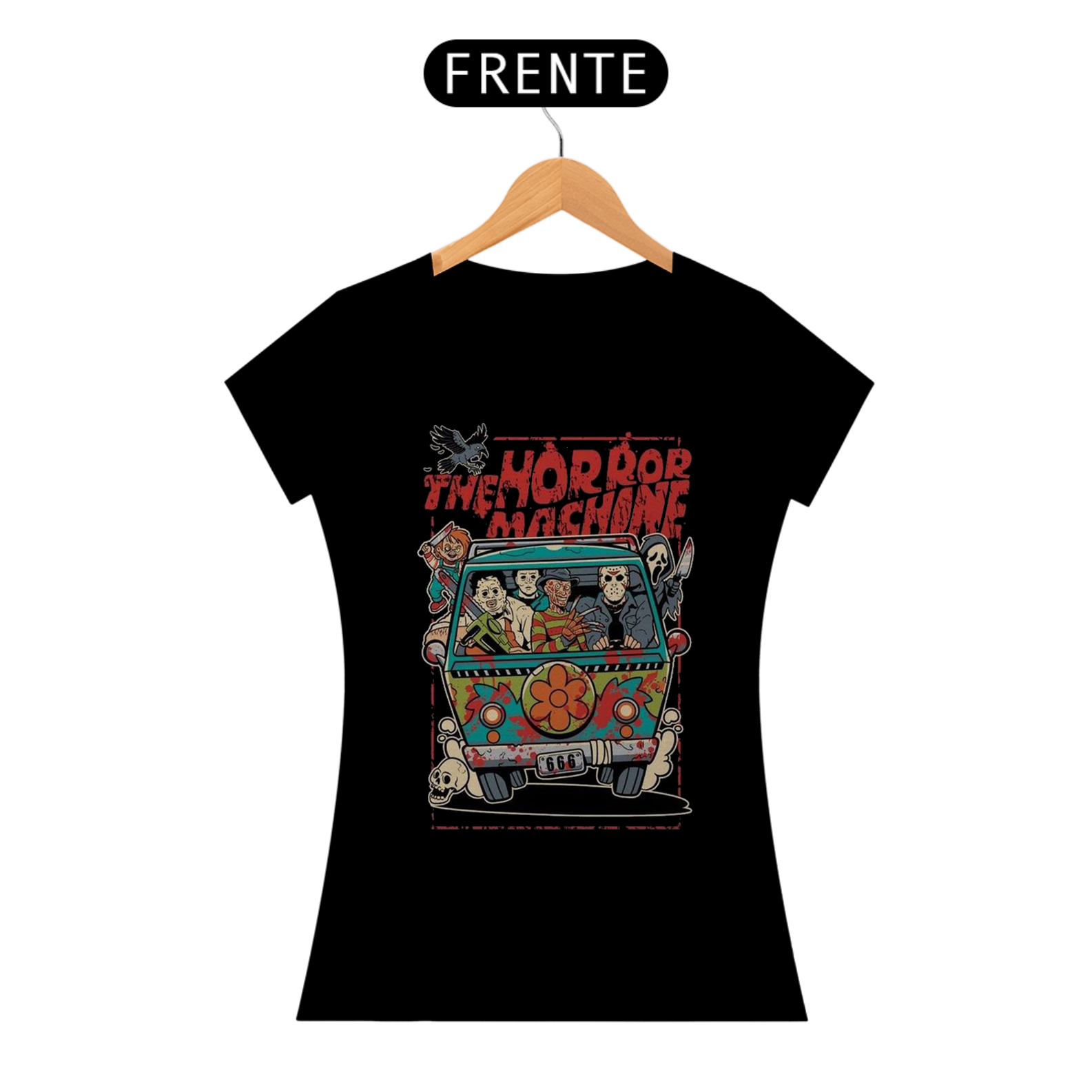 Nome do produto: Camiseta feminina The horror machine