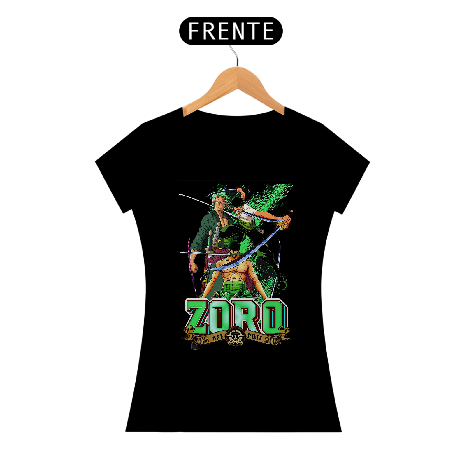 Nome do produto: Camiseta feminina One piece - Zoro
