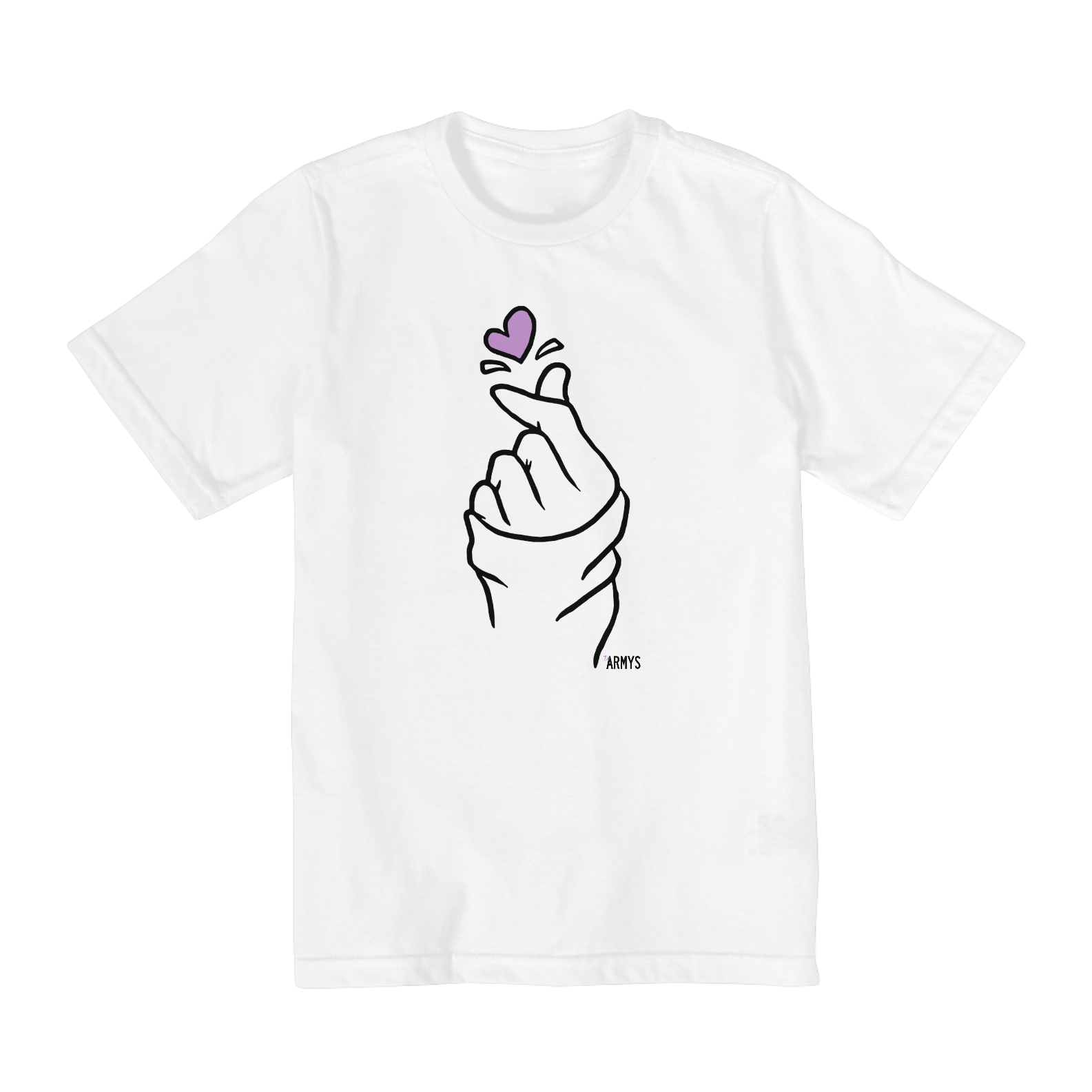 Nome do produto: Camiseta Quality Infantil – To Armys Coração Coreano