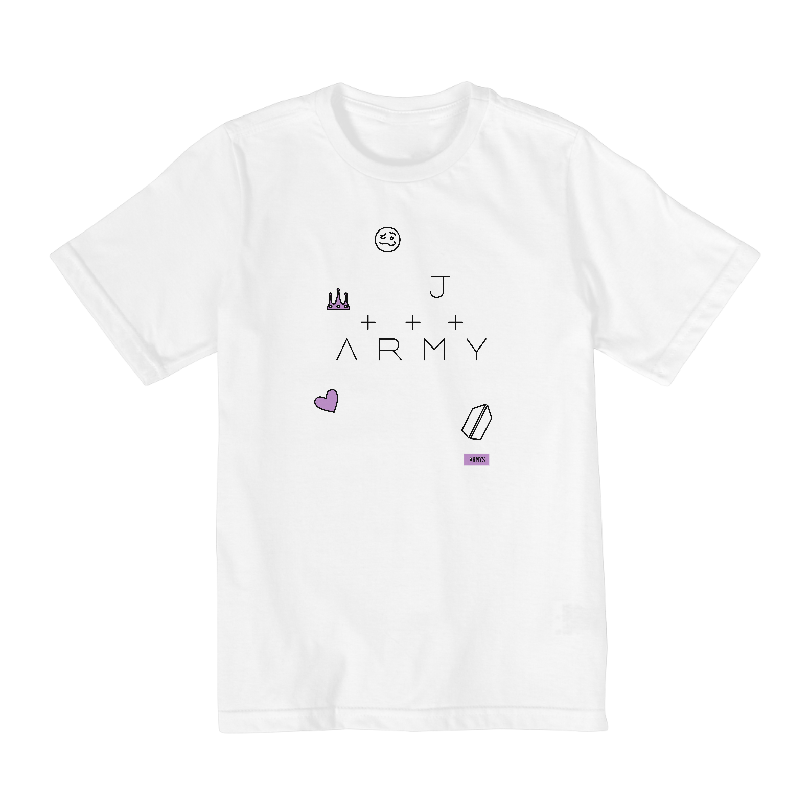 Nome do produto: Camiseta Quality Infantil – To Armys Coração Coreano