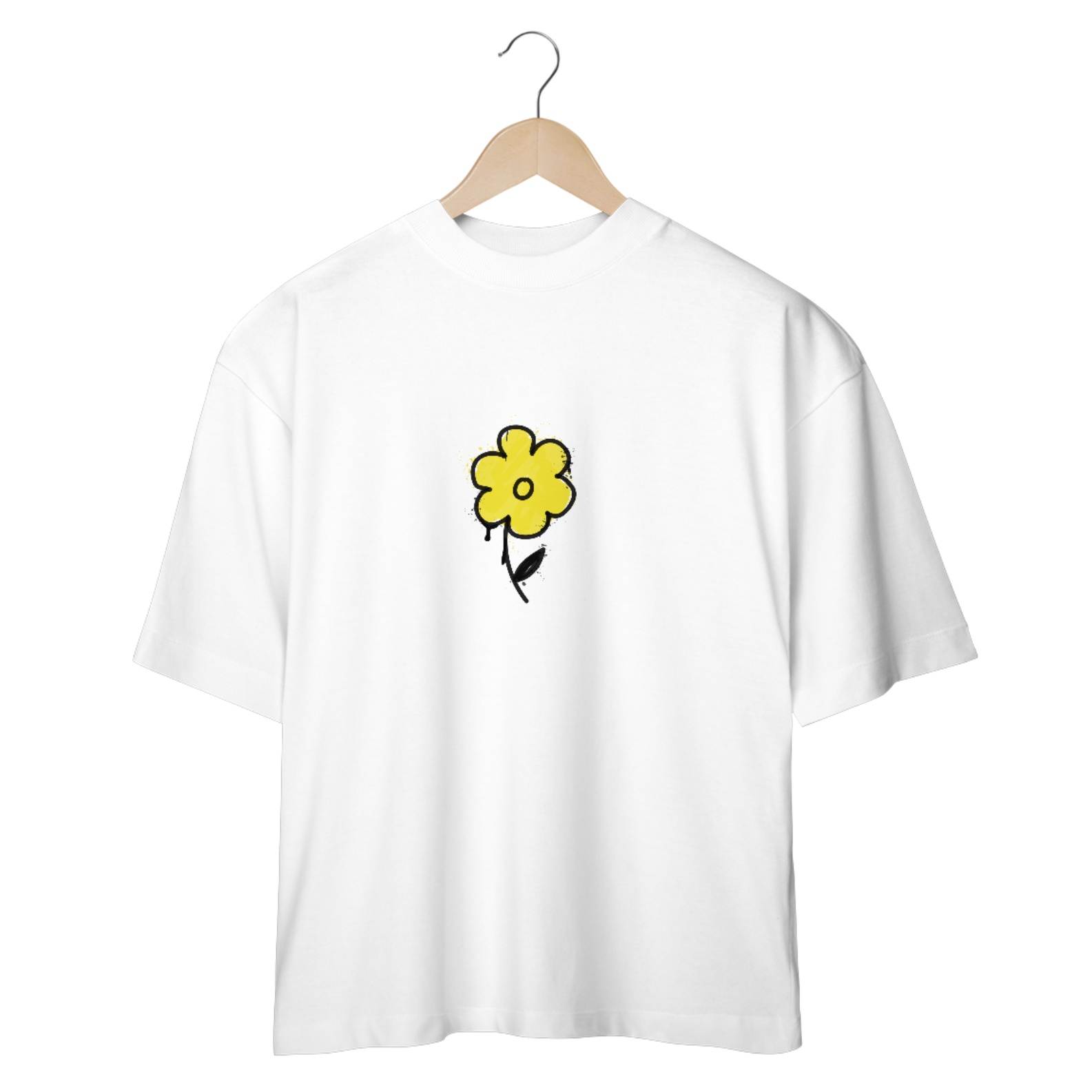 Nome do produto: Camisa Oversized Flor Amarela 