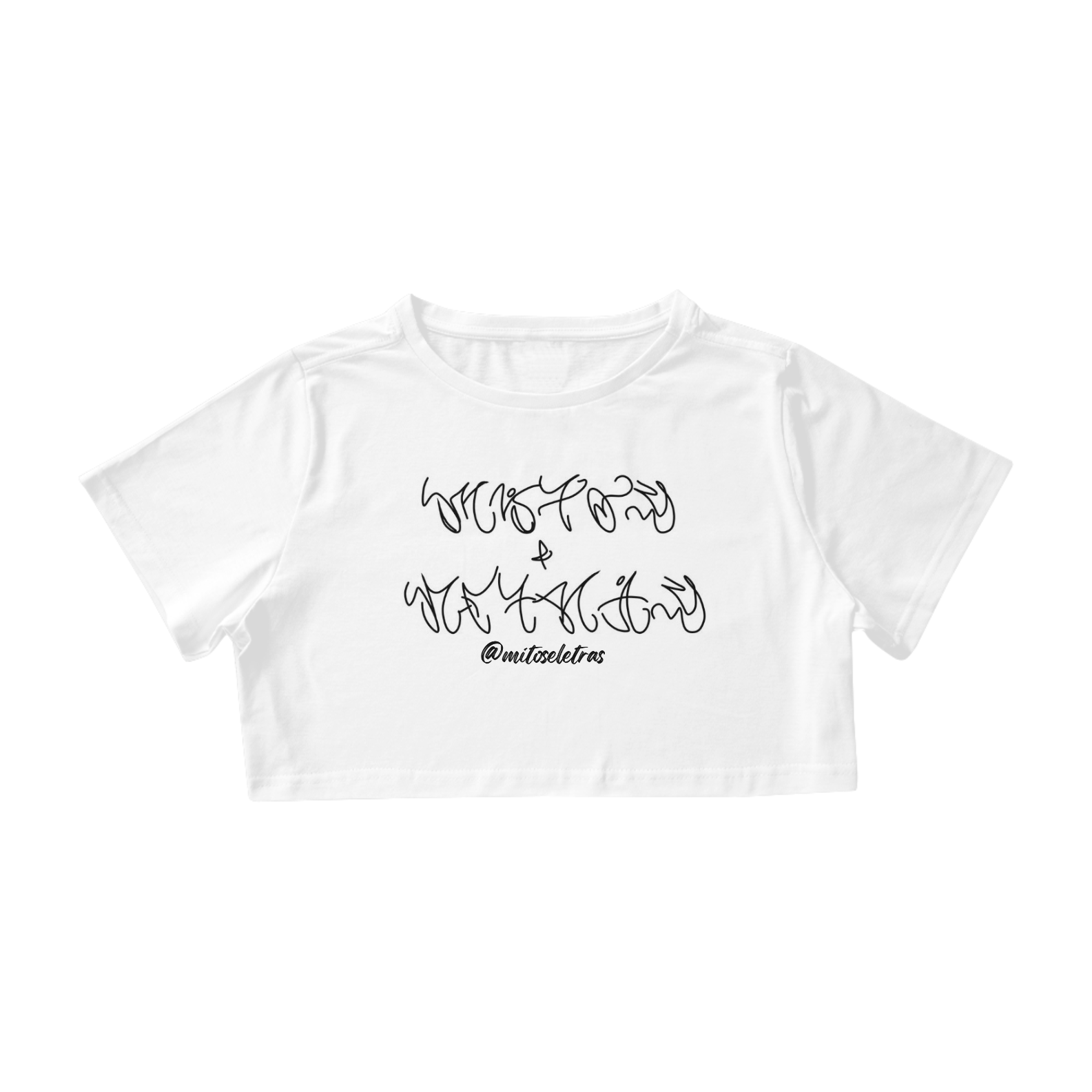 Nome do produto: CROPPED MITOS E LETRAS