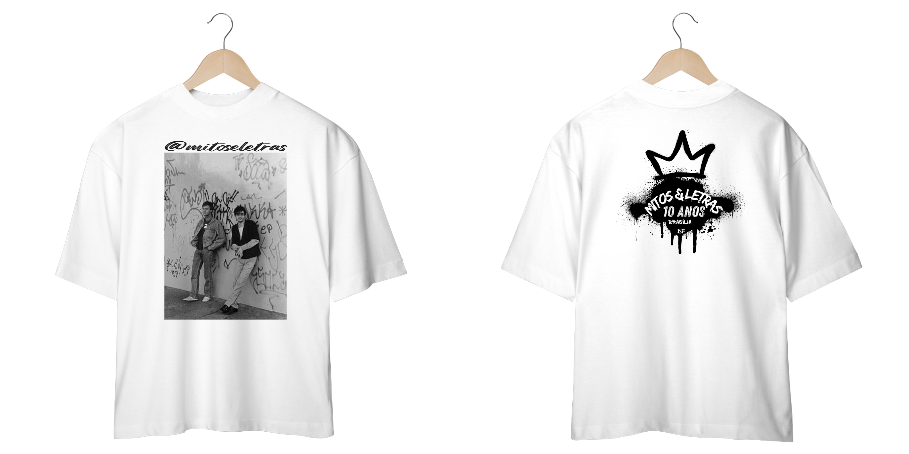 Nome do produto: CAMISETA OVERSIZE MITOS CLASSICA 10 ANOS