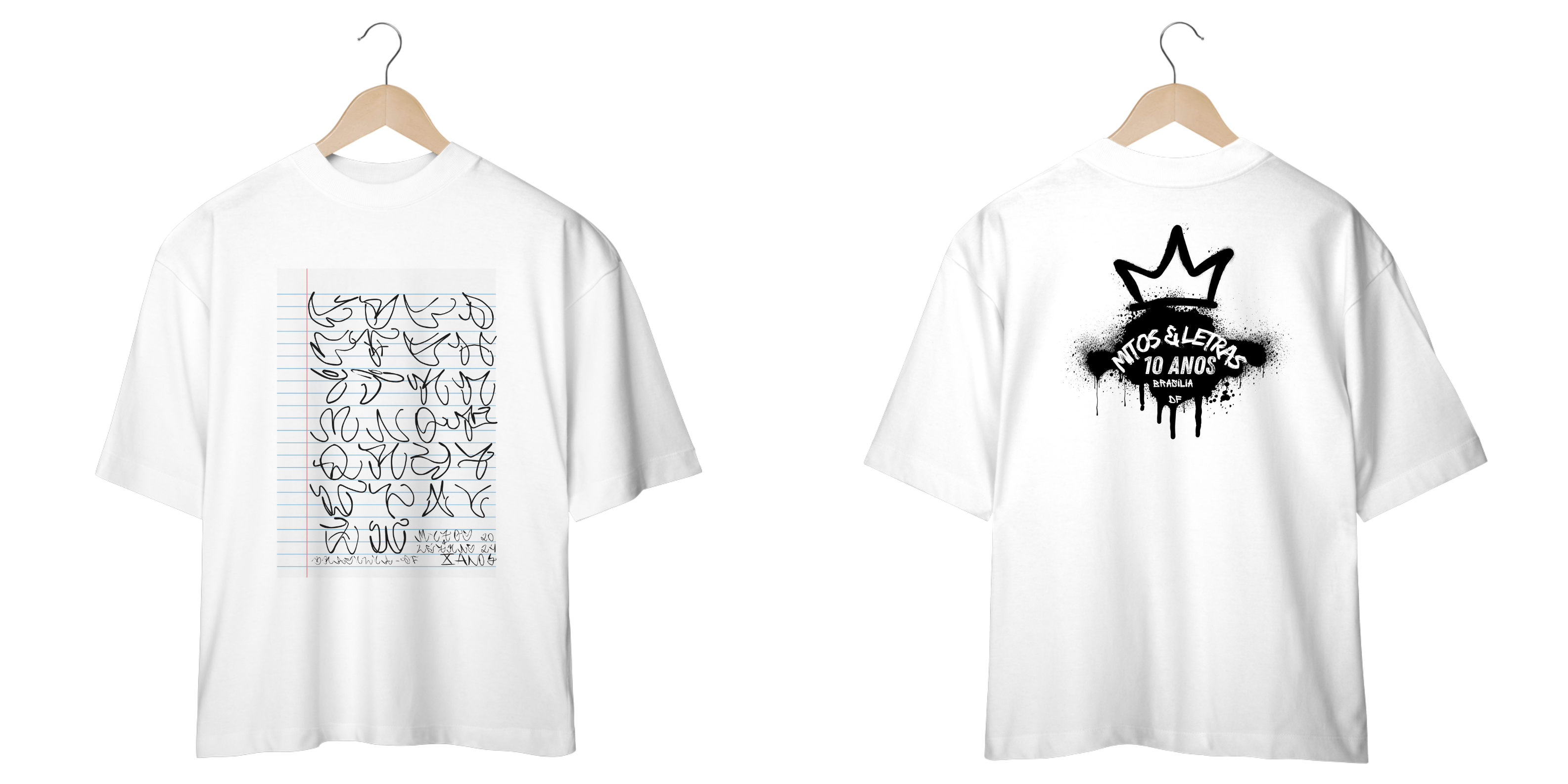 Nome do produto: CAMISETA OVERSIZE MITOS ALFABETO