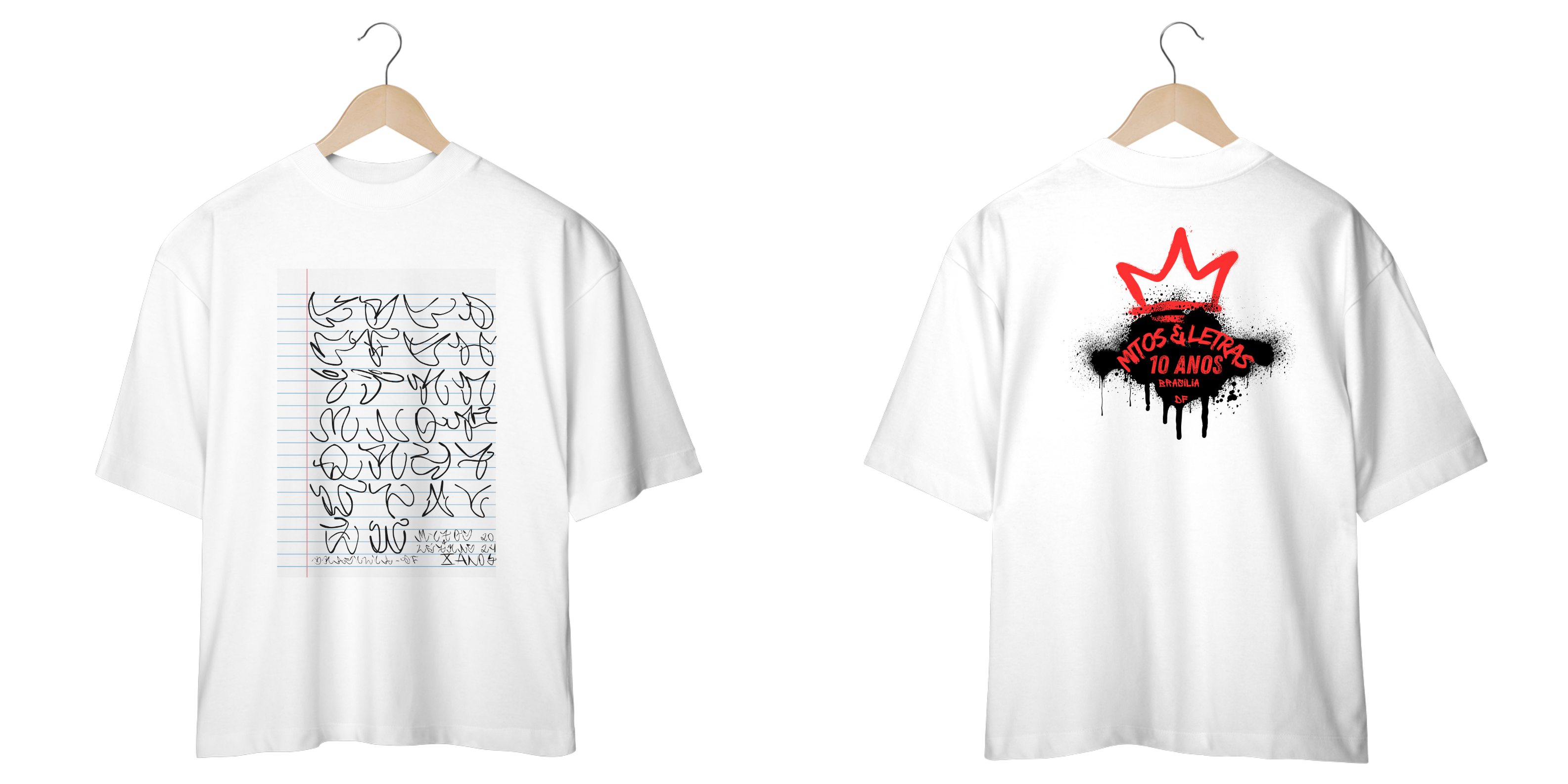 Nome do produto: CAMISETA OVERSIZE MITOS ALFABETO 10 ANOS