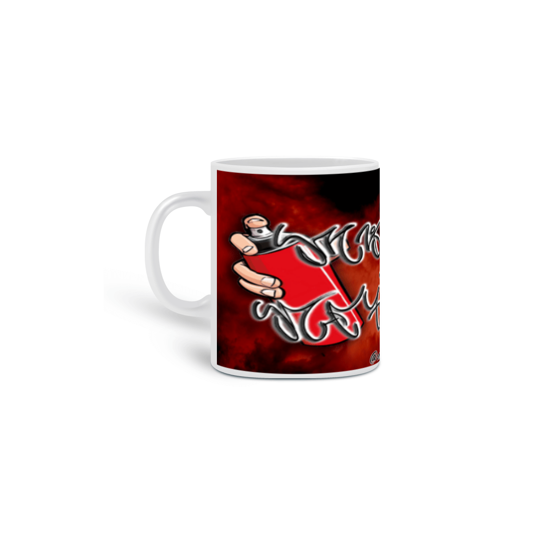 Nome do produto: CANECA MITOS E LETRAS SMOKE
