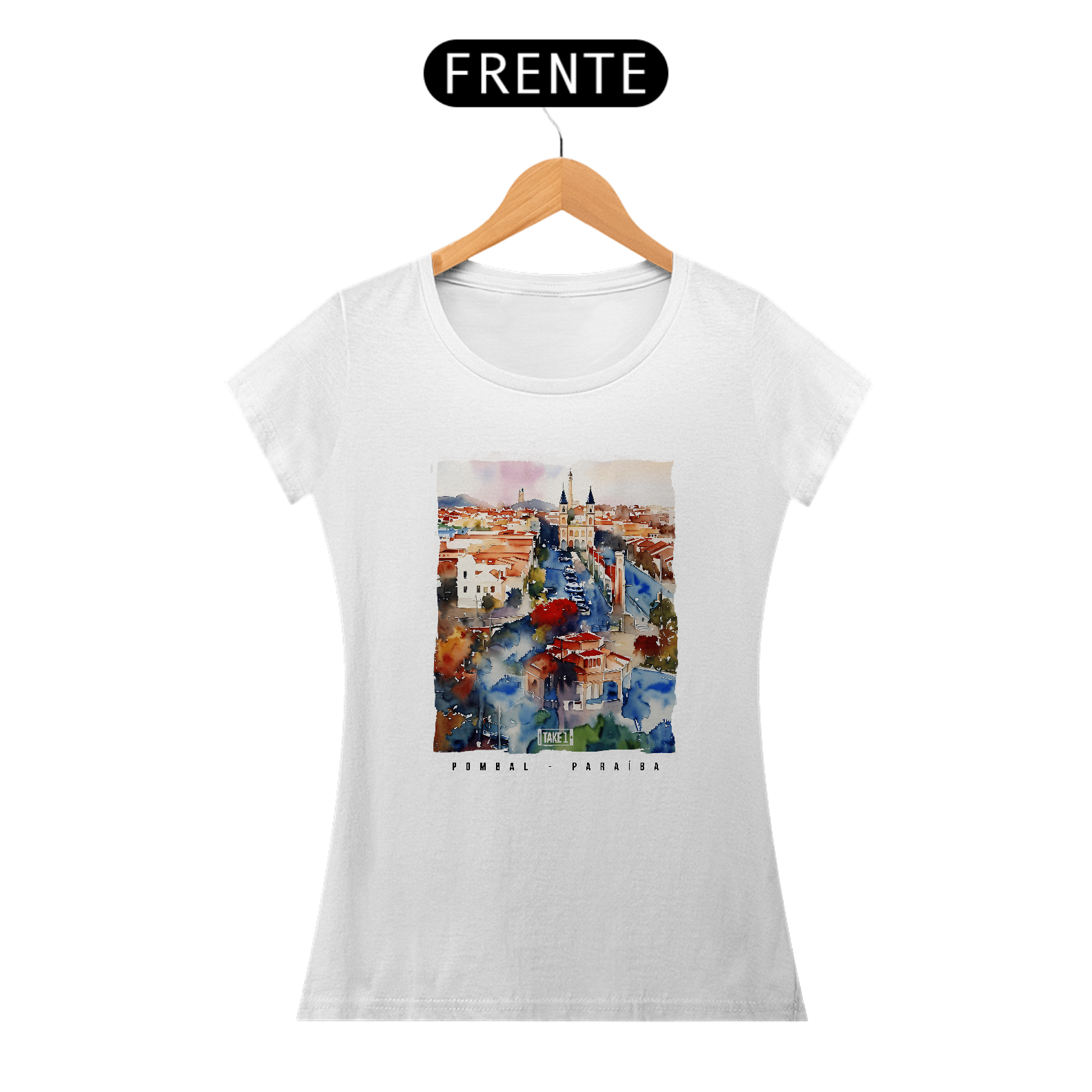 Nome do produto: Pombal baby look aquarela branca