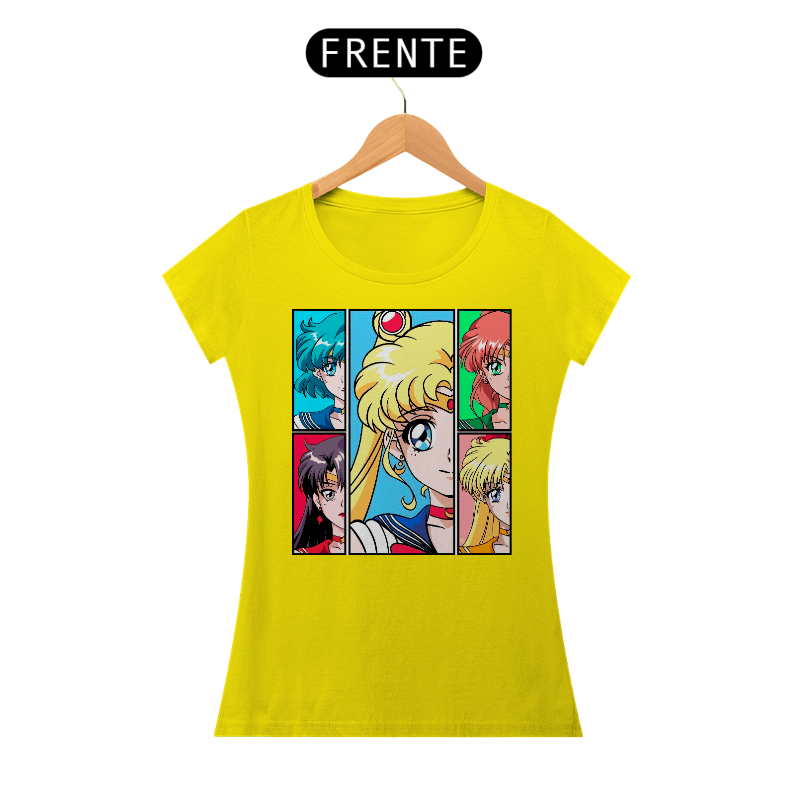 Nome do produto: Camiseta baby look Sailor Moon Grupo - BLSMG17 