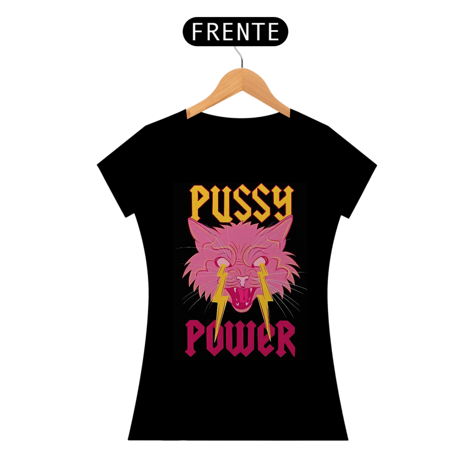 Nome do produto: Camiseta baby look Pussy Power - BLPP43