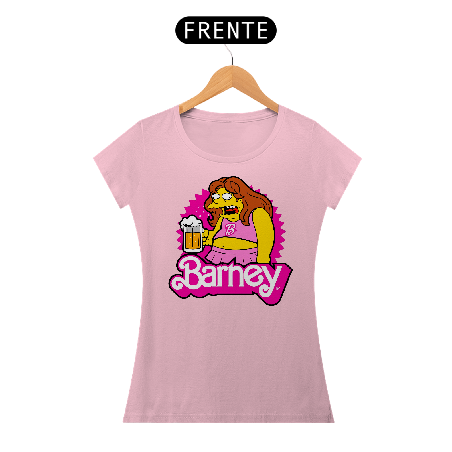 Nome do produto: Barney Oh Barbie - Baby look - BLBOB56