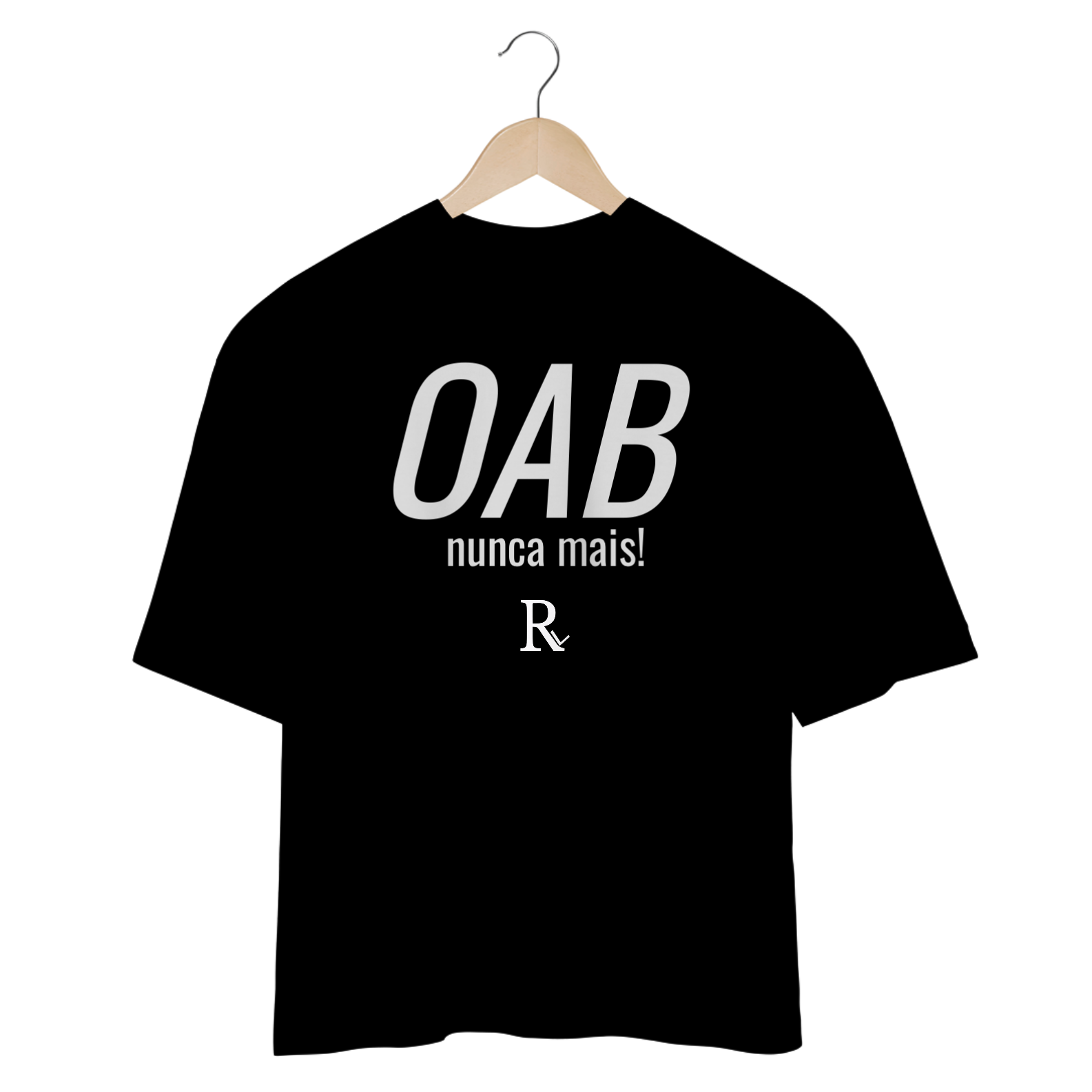 Nome do produto: Camiseta Oversized - OAB nunca mais.