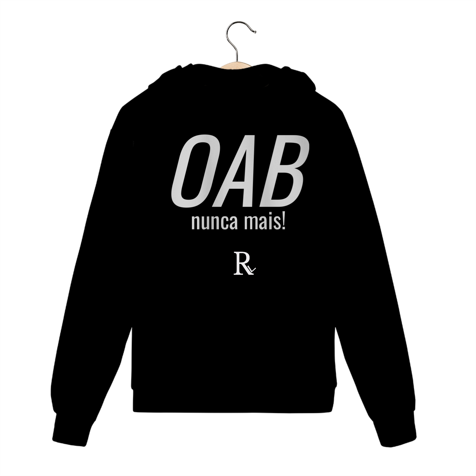 Nome do produto: Moletom com zíper - OAB nunca mais.