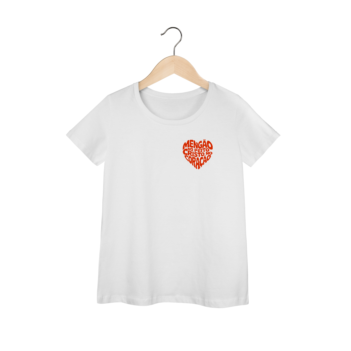 Mengão no peito & Cristo no coração (Baby-look)