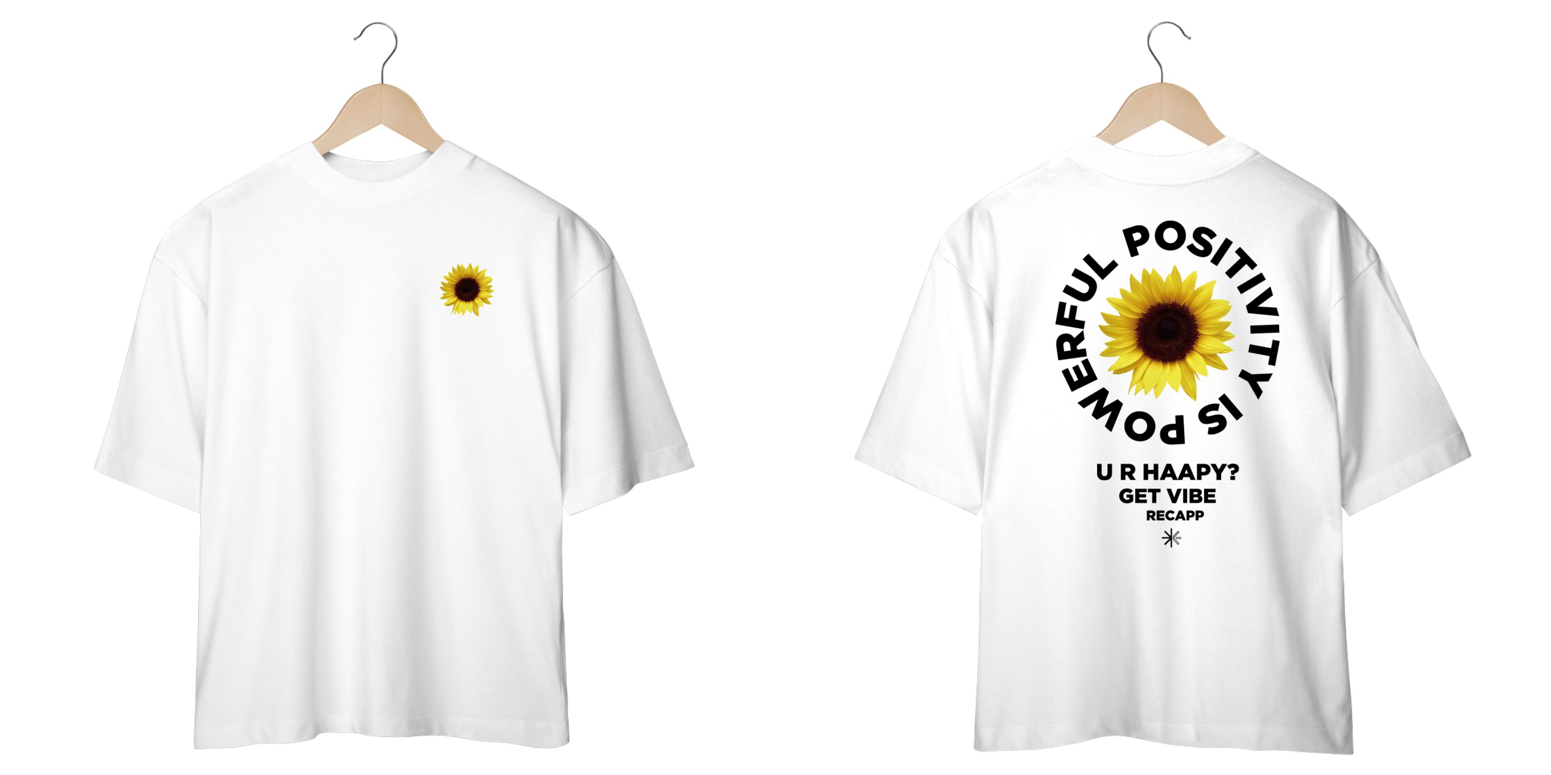 Nome do produto: Oversized Get Vibes (escrita preta)