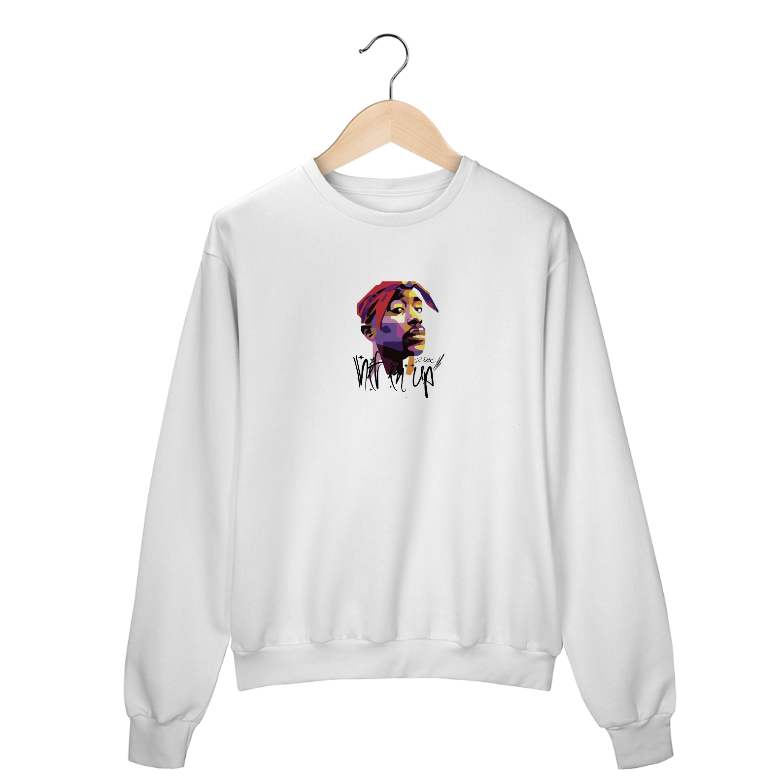 Nome do produto: Moletom Tupac Hit En Up (escrita preta)