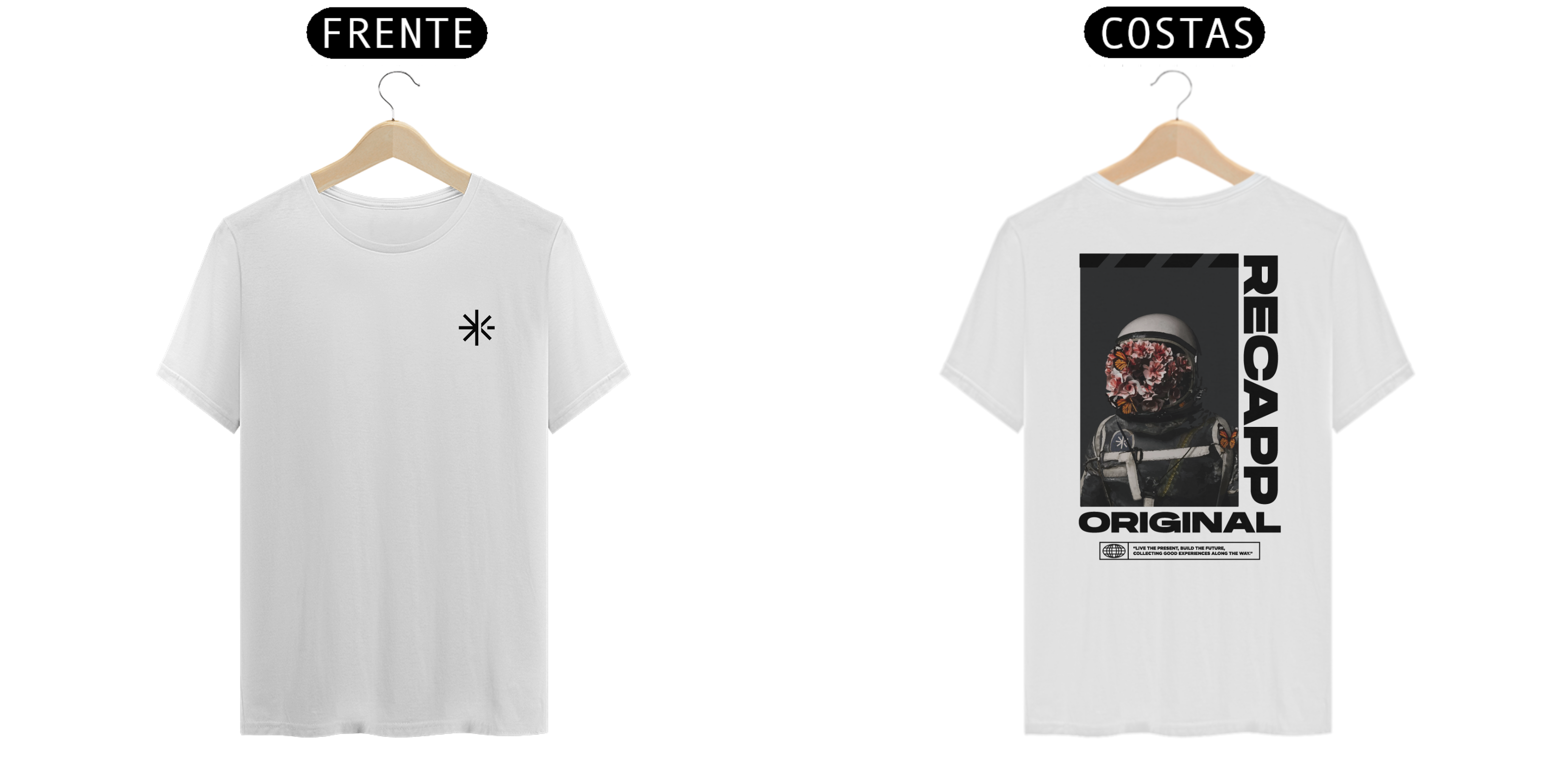 Nome do produto: Camiseta Space Flowers (estampa preta)