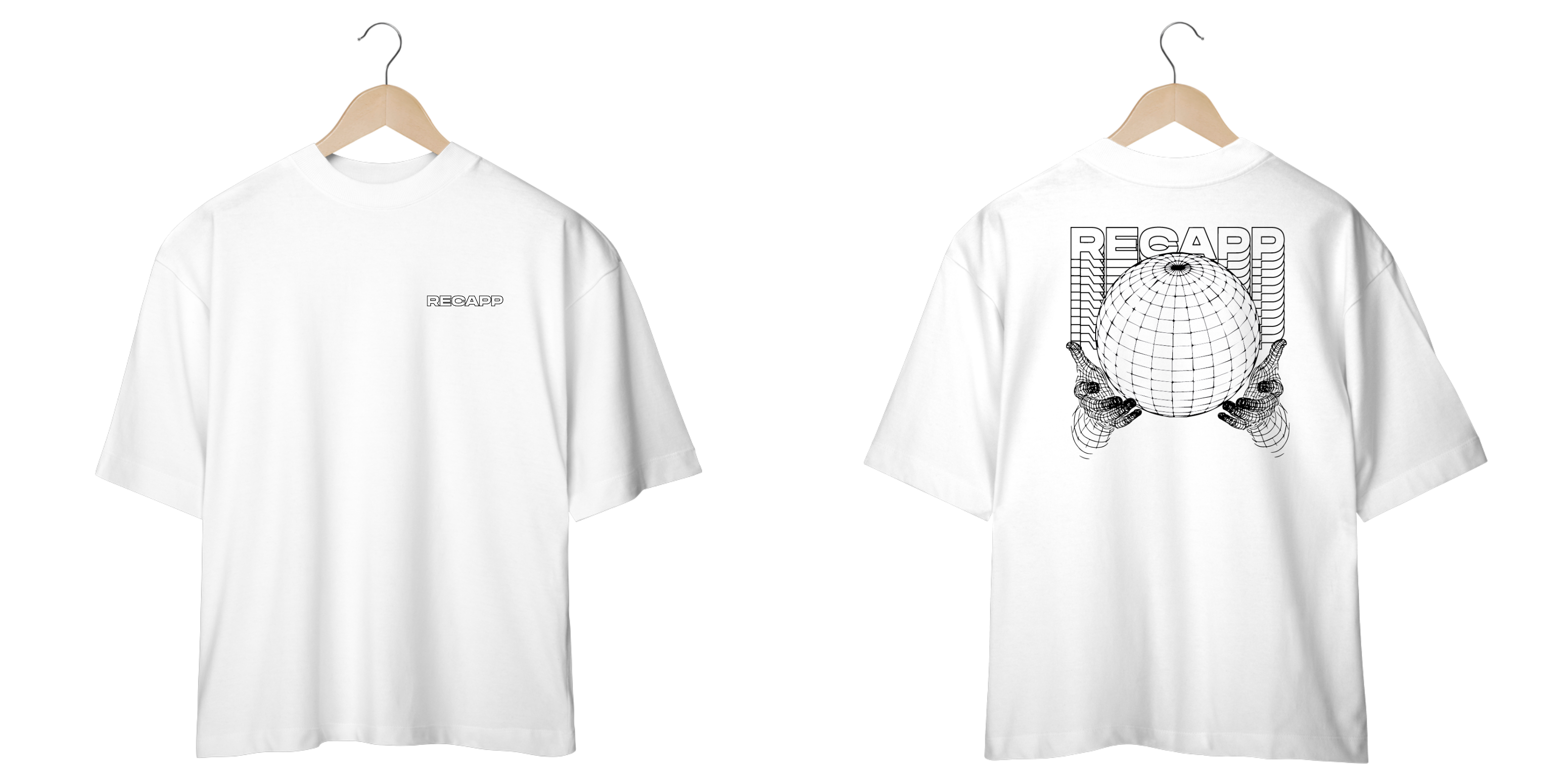 Nome do produto: Oversized World (estampa preta)