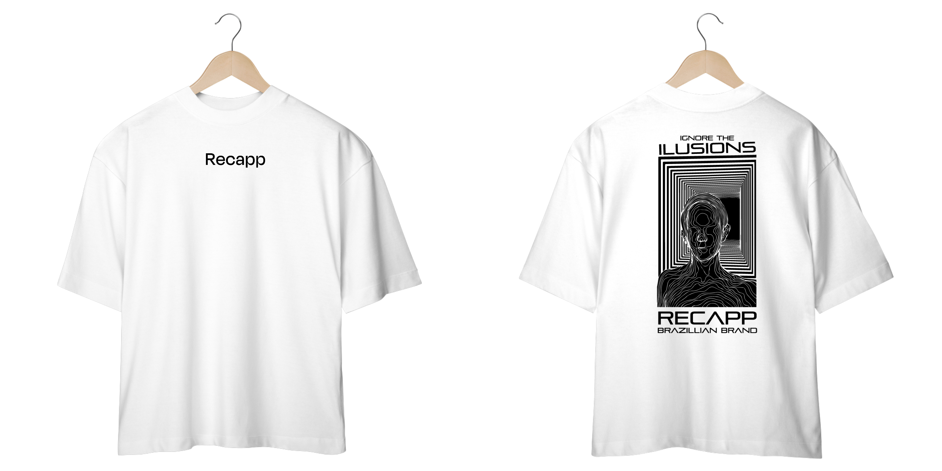 Nome do produto: Oversized Ilusions (estampa preta)