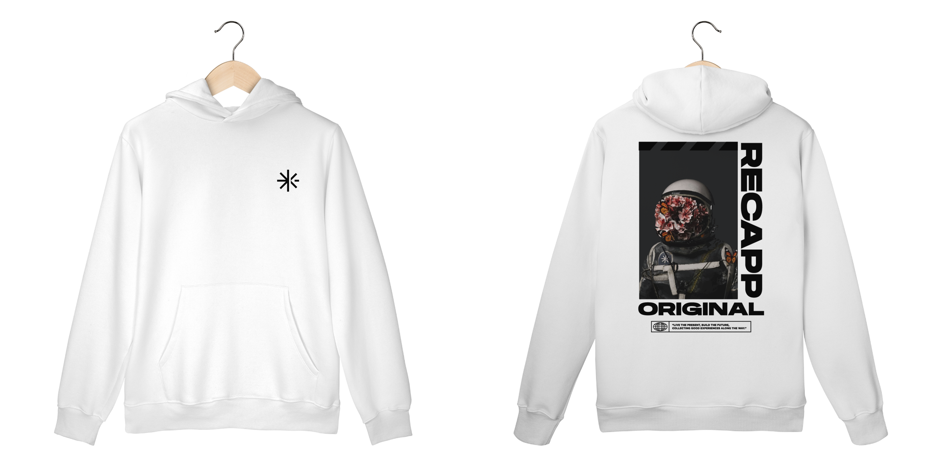 Nome do produto: Moletom Canguru Space Flowers (estampa preta)