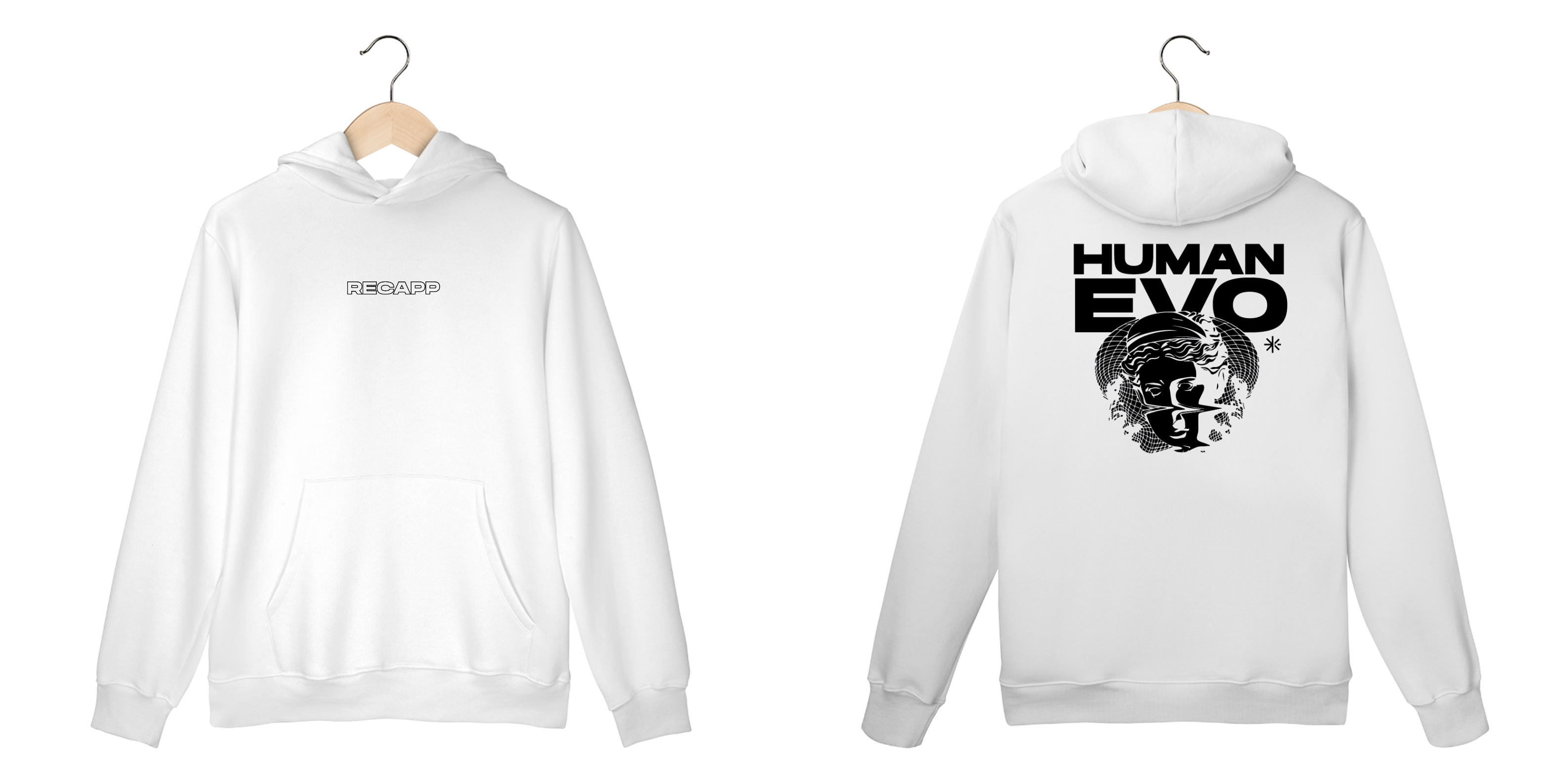 Nome do produto: Moletom Canguru Human Evo (estampa preta)