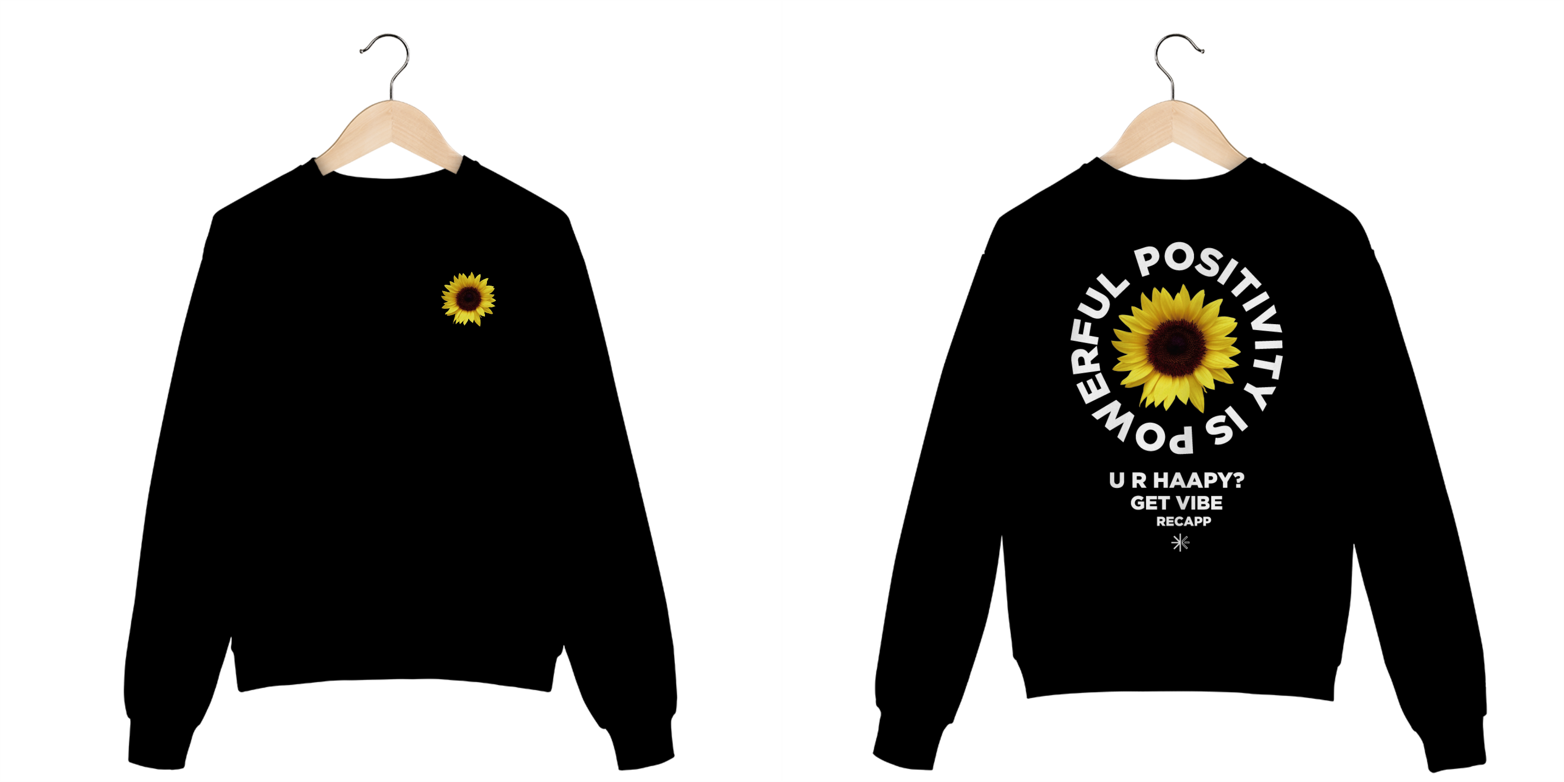 Nome do produto: Moletom Get Vibes (escrita branca)