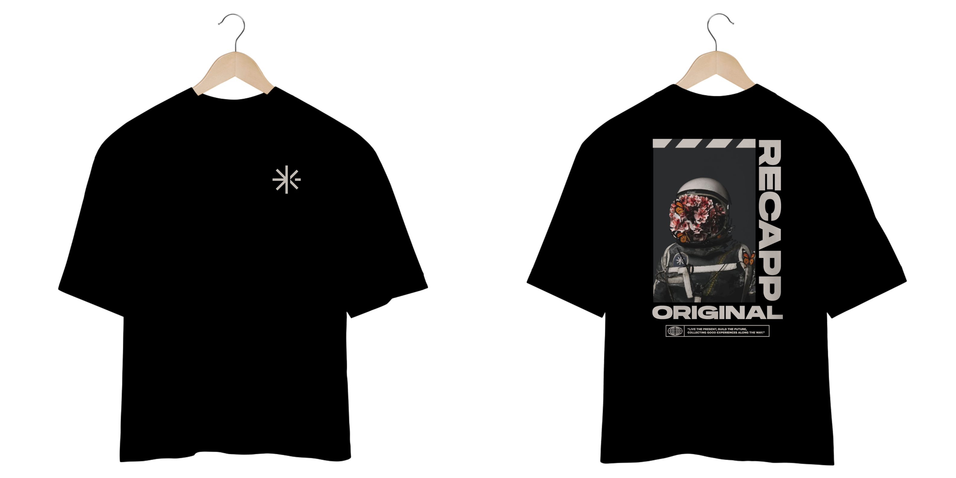 Nome do produto: Oversized Space Flowers (estampa branca)