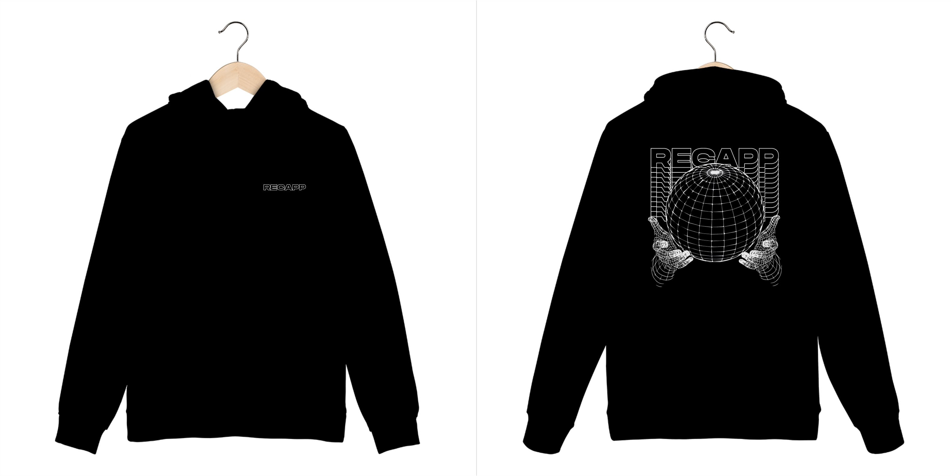 Nome do produto: Moletom Canguru World (estampa branca)