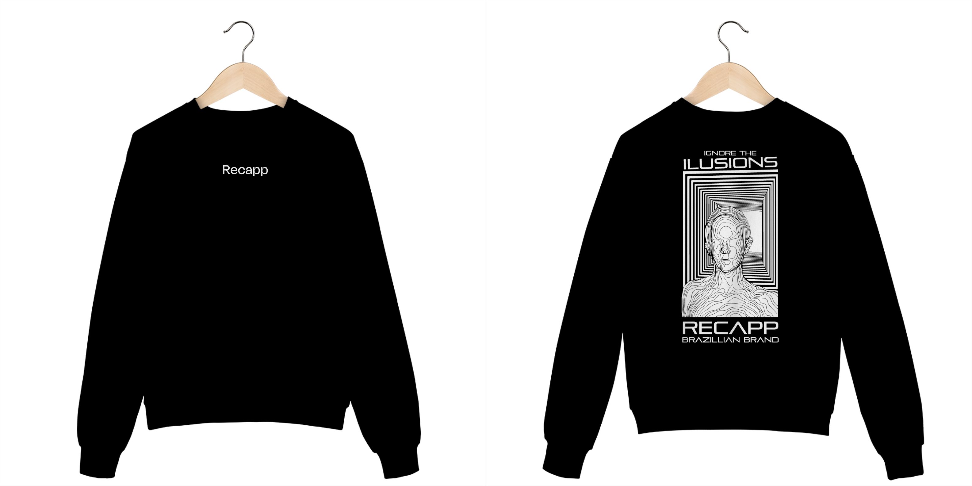 Nome do produto: Moletom Ilusions (estampa branca)