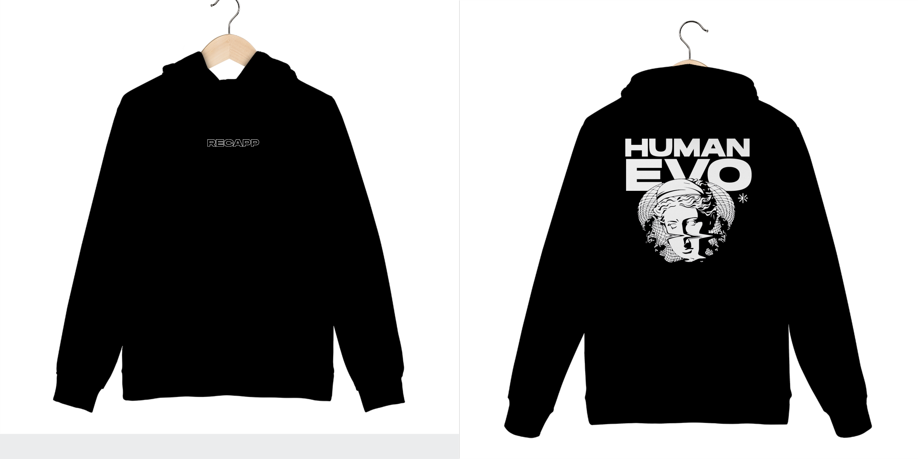 Nome do produto: Moletom Canguru Human Evo (estampa branca)