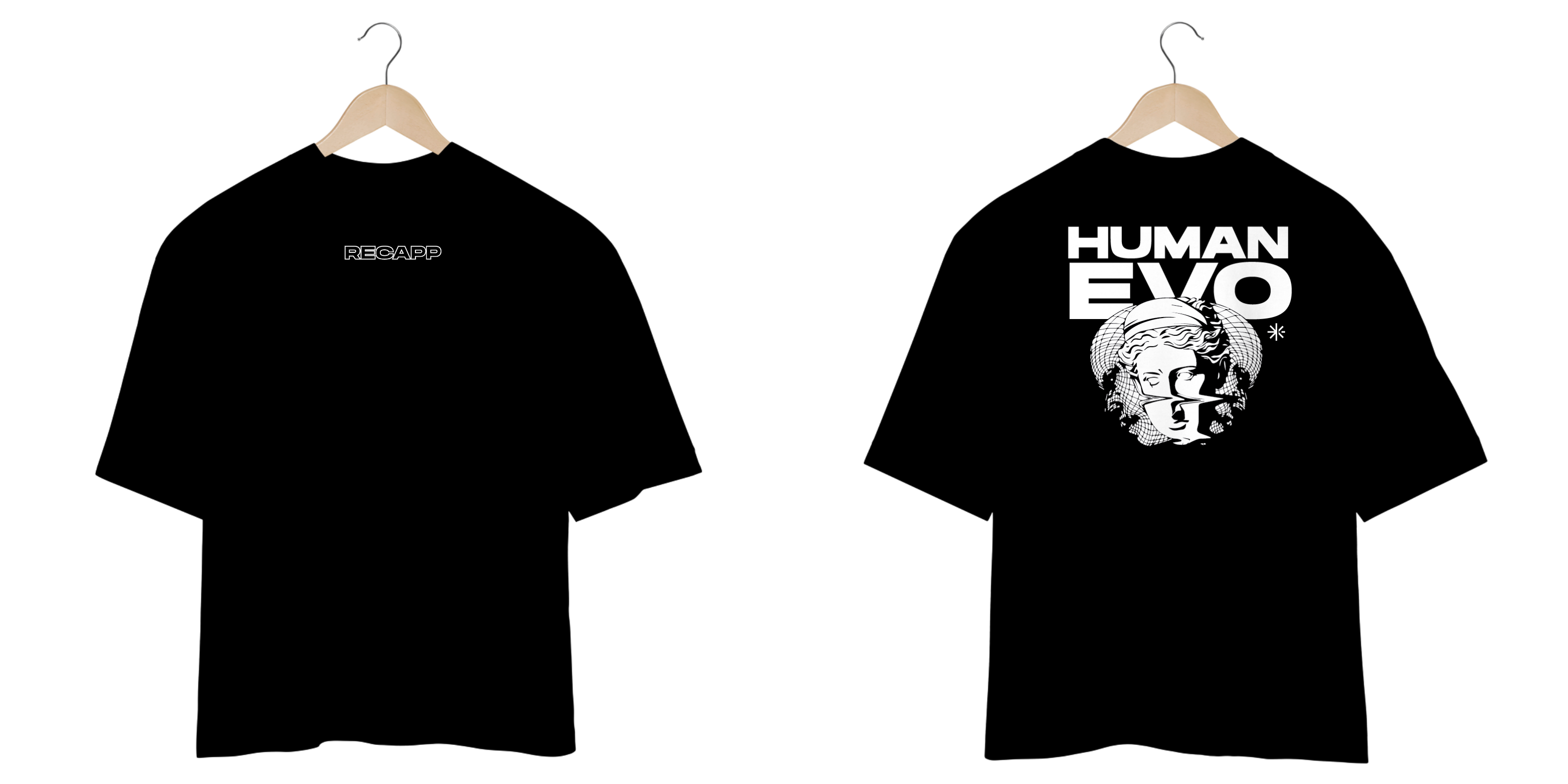 Nome do produto: Oversized Human Evo (estampa branca)