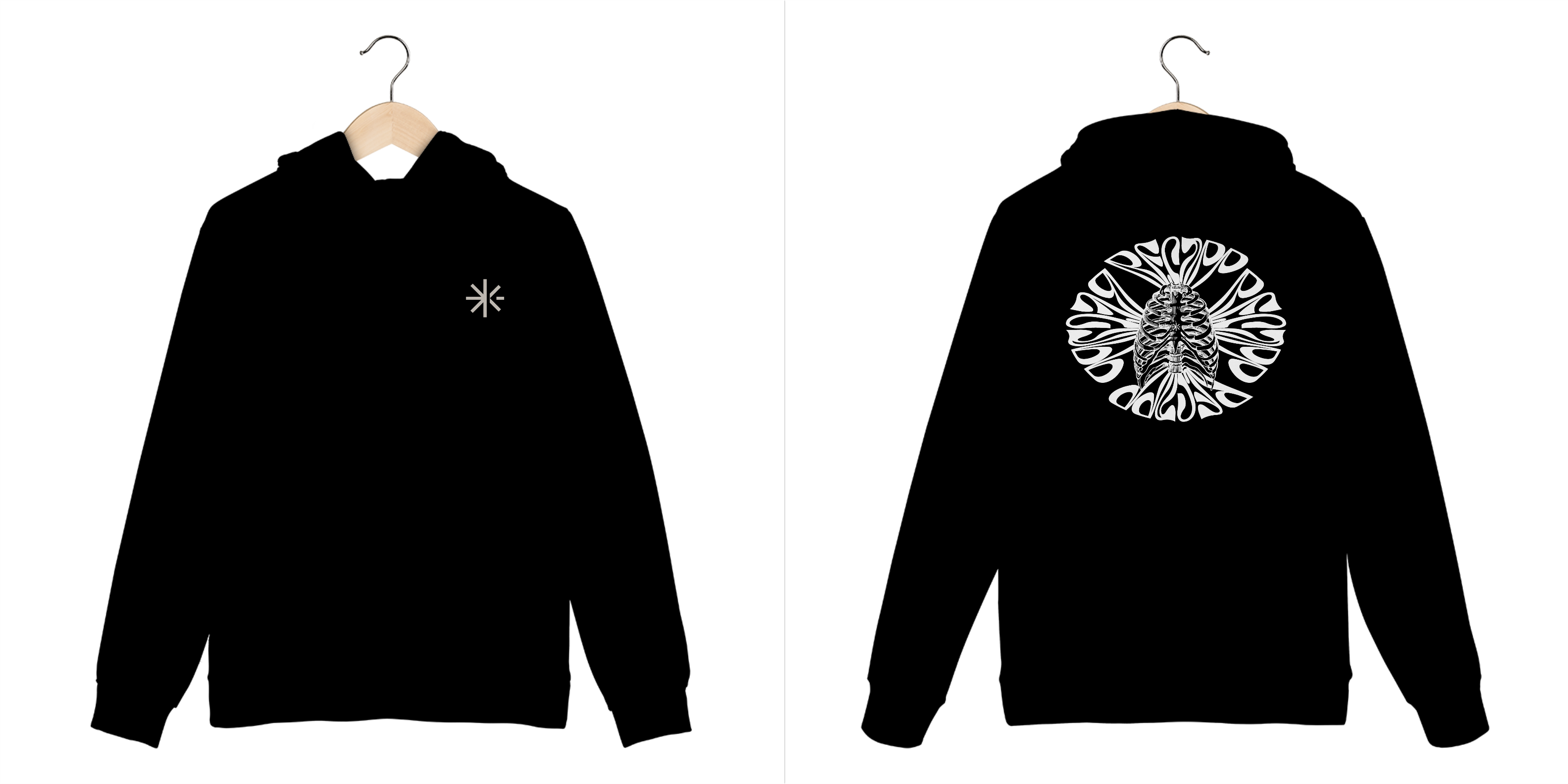 Nome do produto: Moletom Canguru Human (estampa branca)