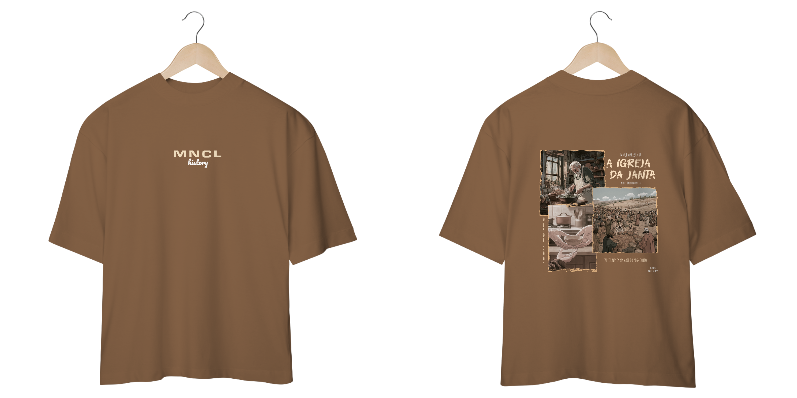 Nome do produto: T-SHIRT OVERSIZED igreja da janta