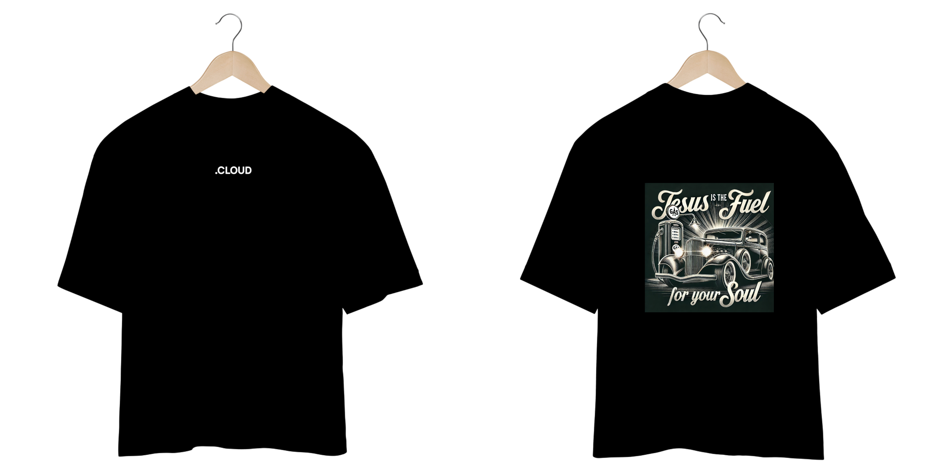 Nome do produto: Camiseta Oversived .Cloud Jesus é o combustível 