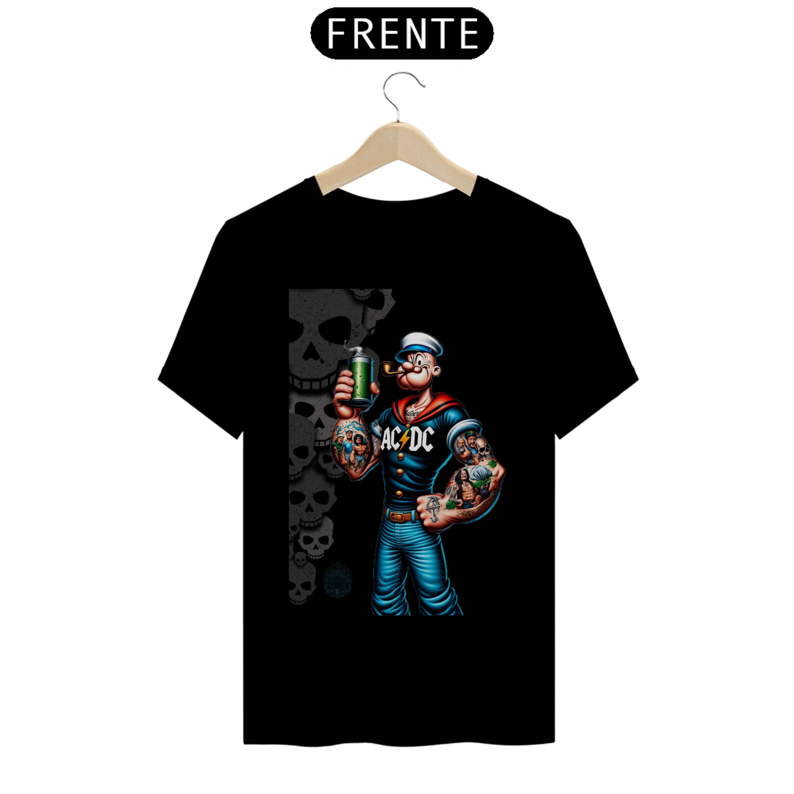 Nome do produto: Camiseta T-Shirt Quality Popeye ACDC