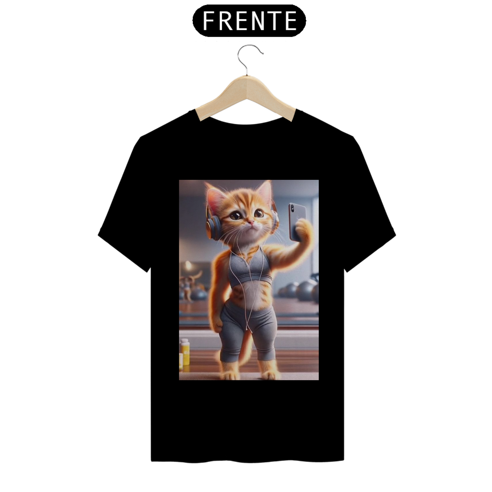 Nome do produto: Camiseta T-Shirt Quality Gata Academia